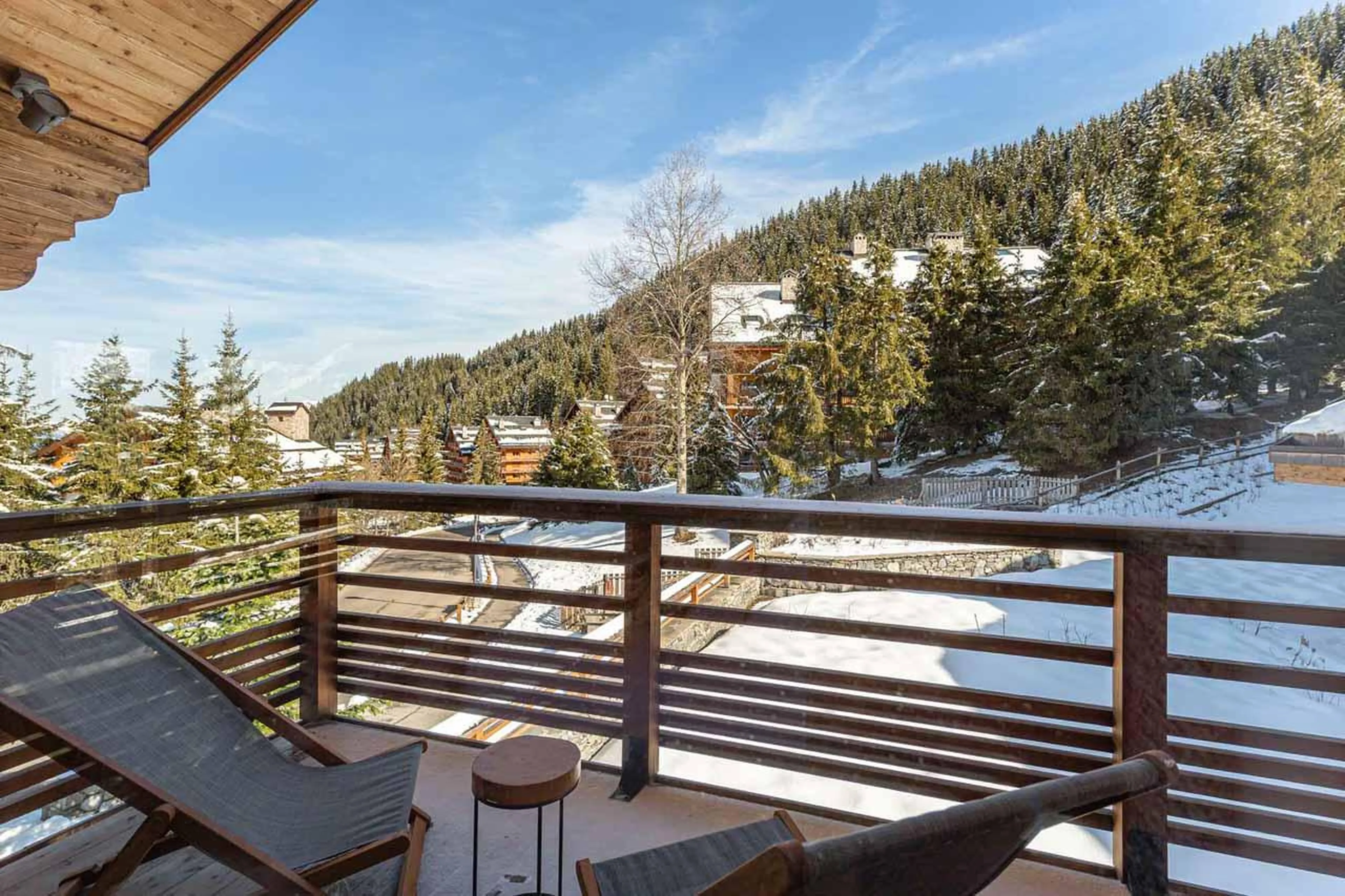 Balcony at Chalet Chergui in Meribel