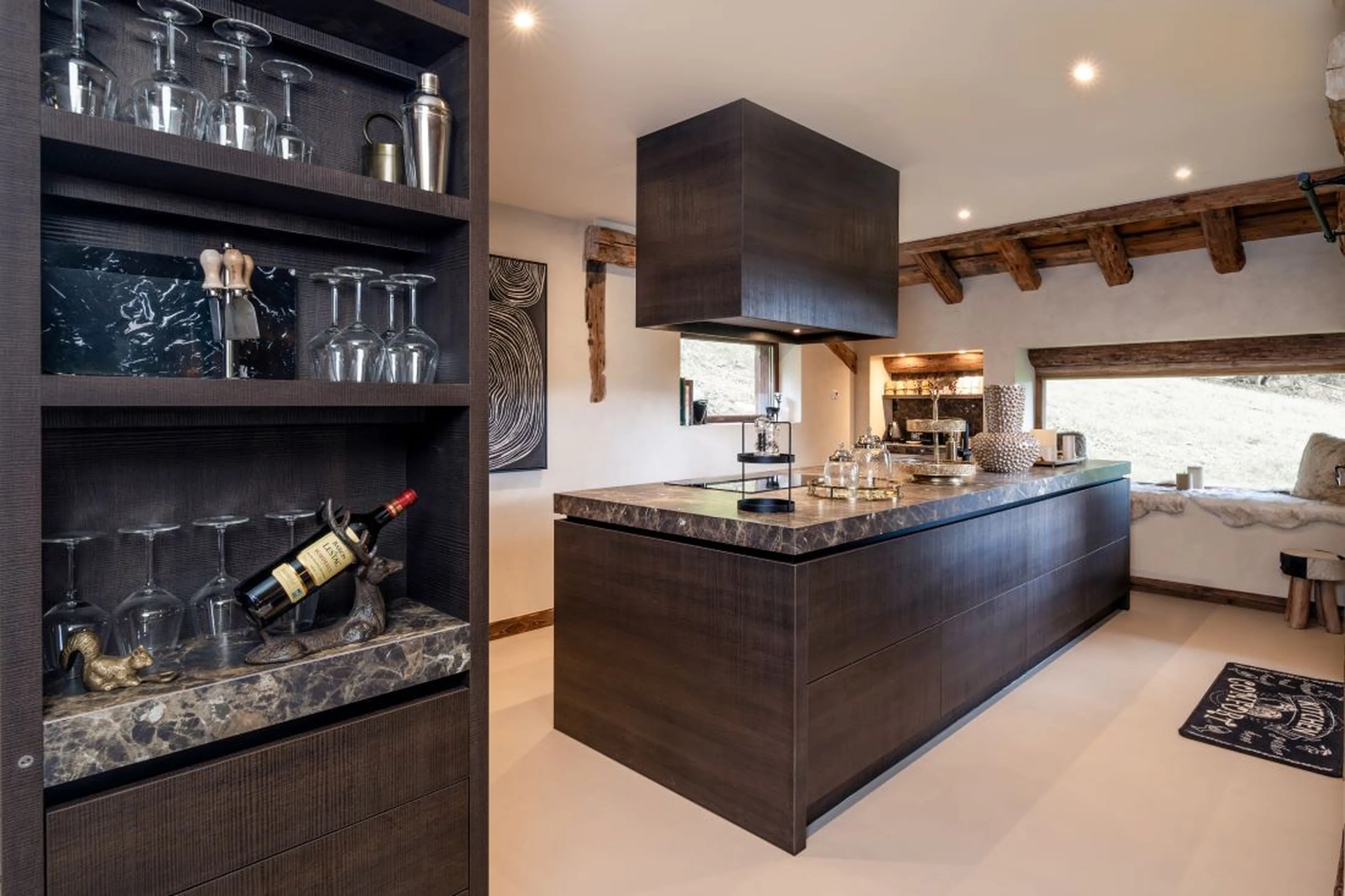 Kitchen at Chalet Cheval Blanc in Meribel