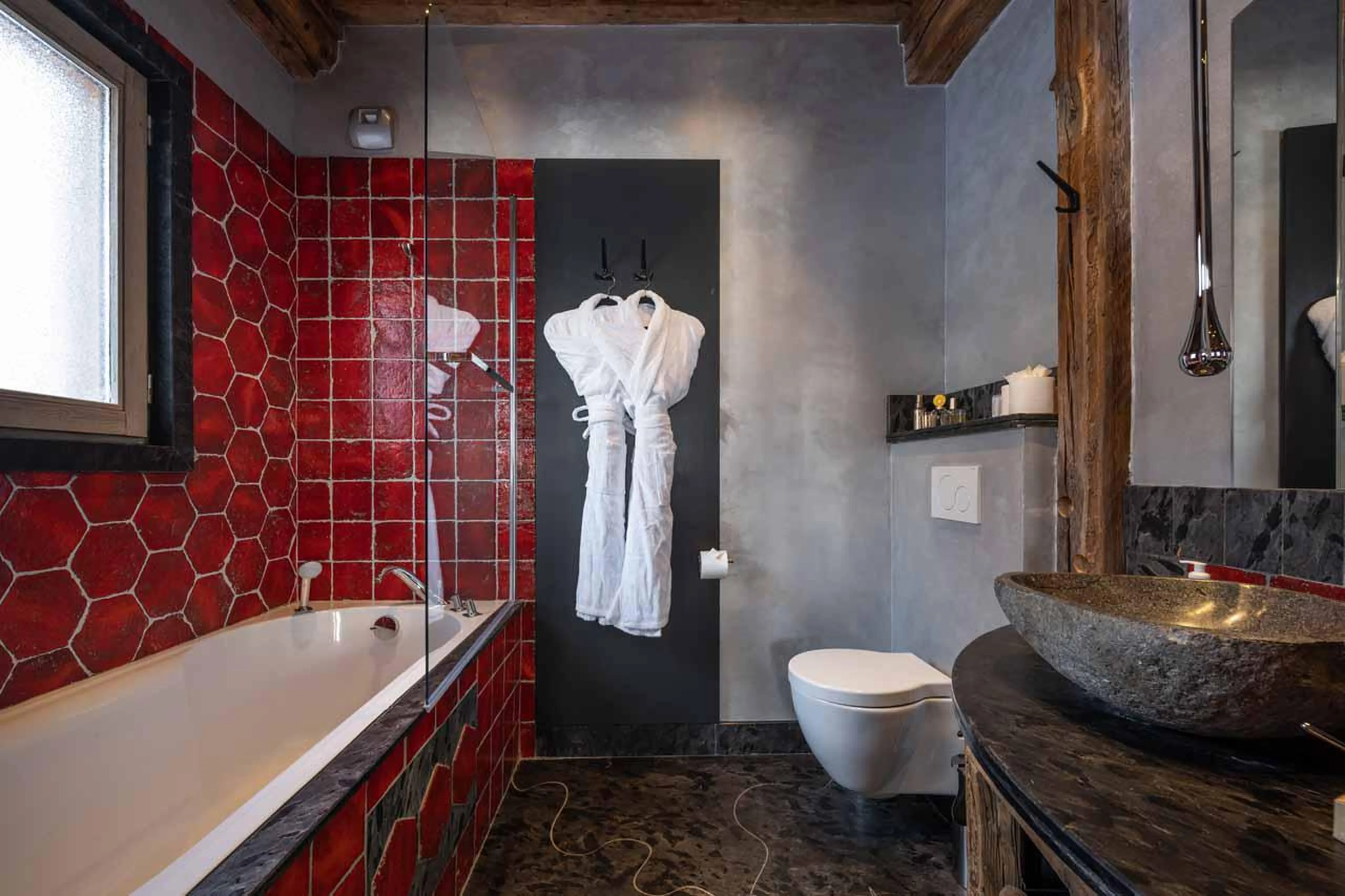 Bathroom seven at Chalet Cheval Blanc in Meribel