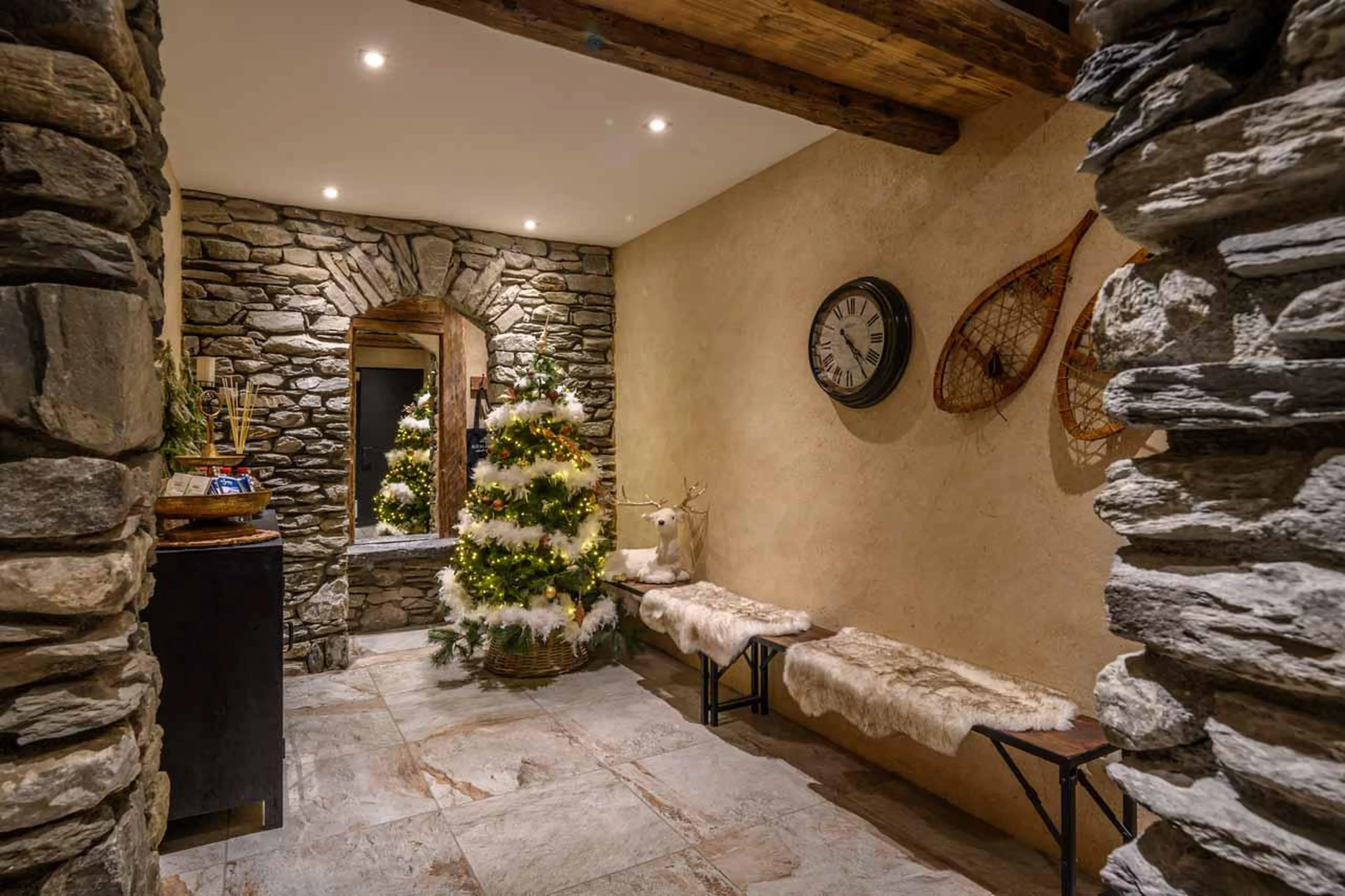 Entrance to Chalet Cheval Blanc in Meribel