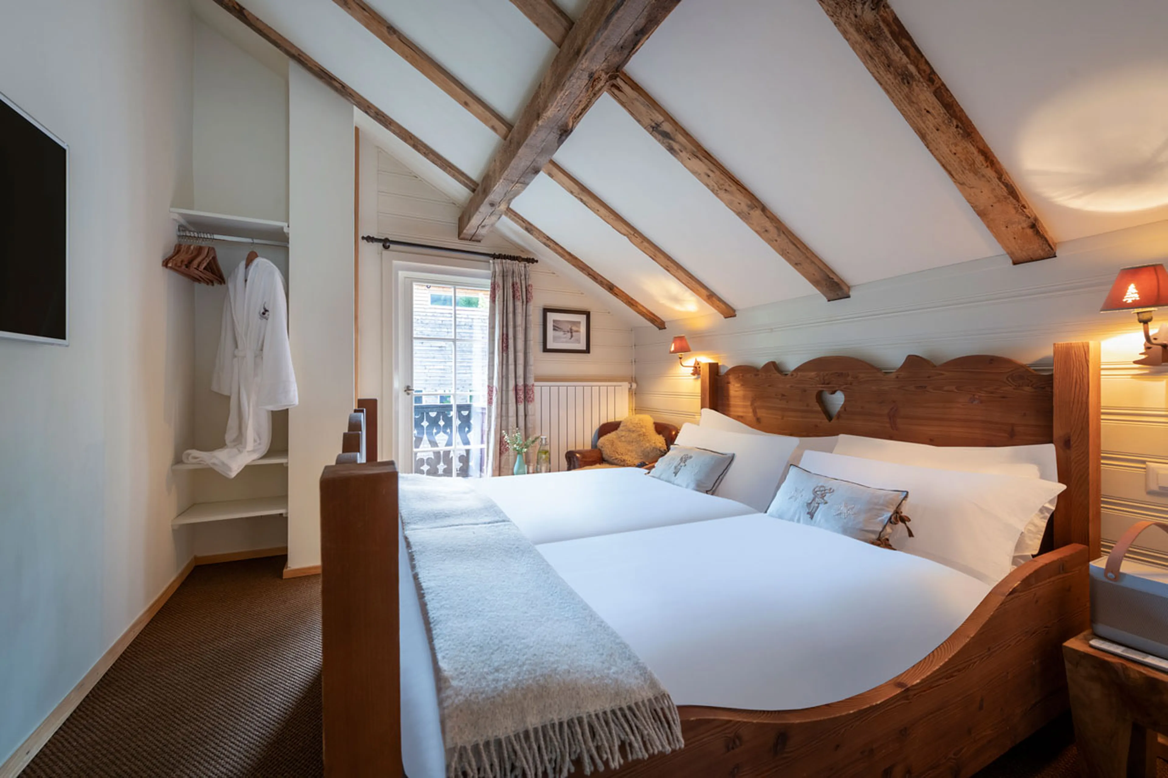 Bedroom two at Chalet Chocolate Box in Davos