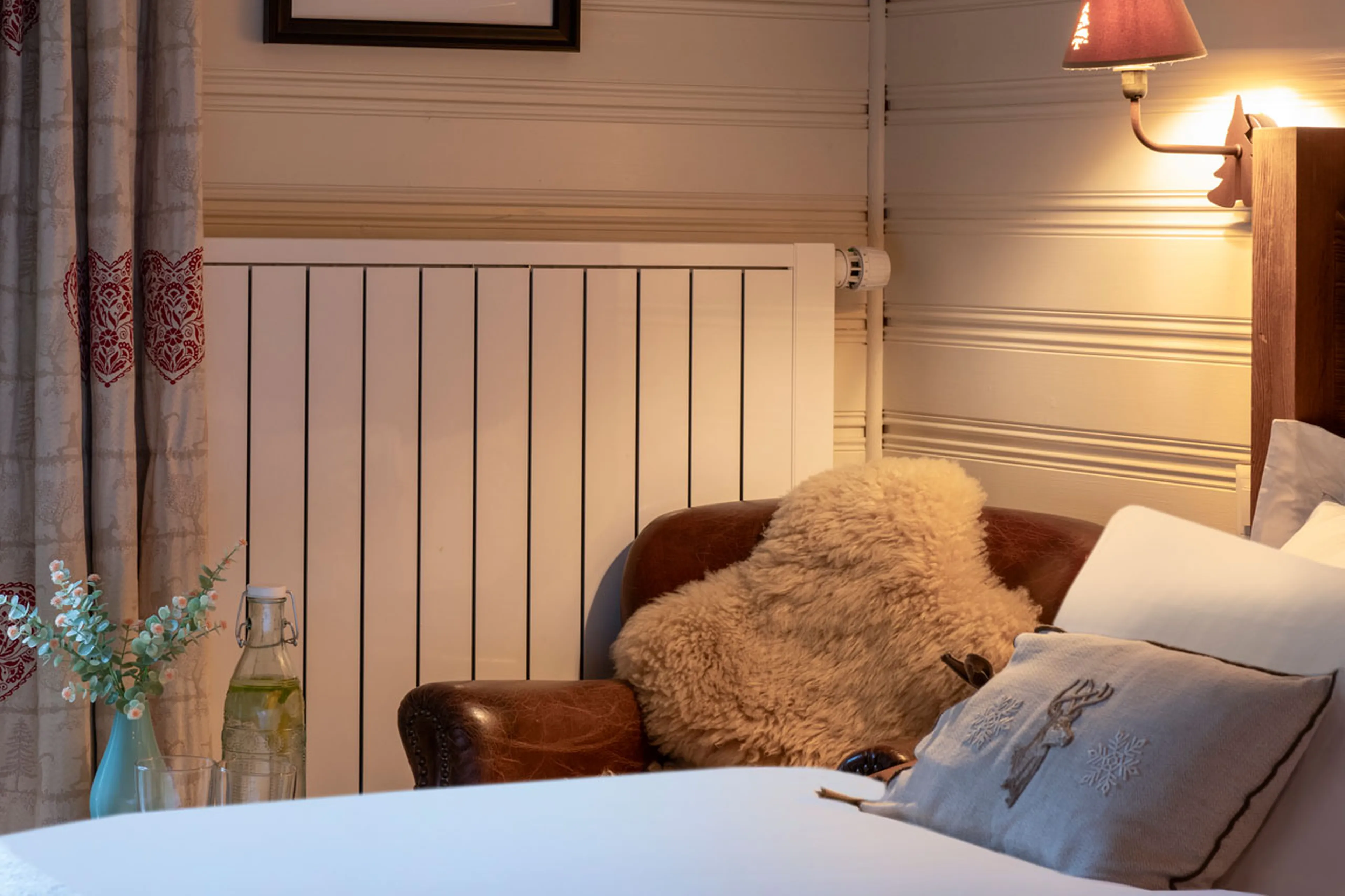 Chair in bedroom at Chalet Chocolate Box in Davos