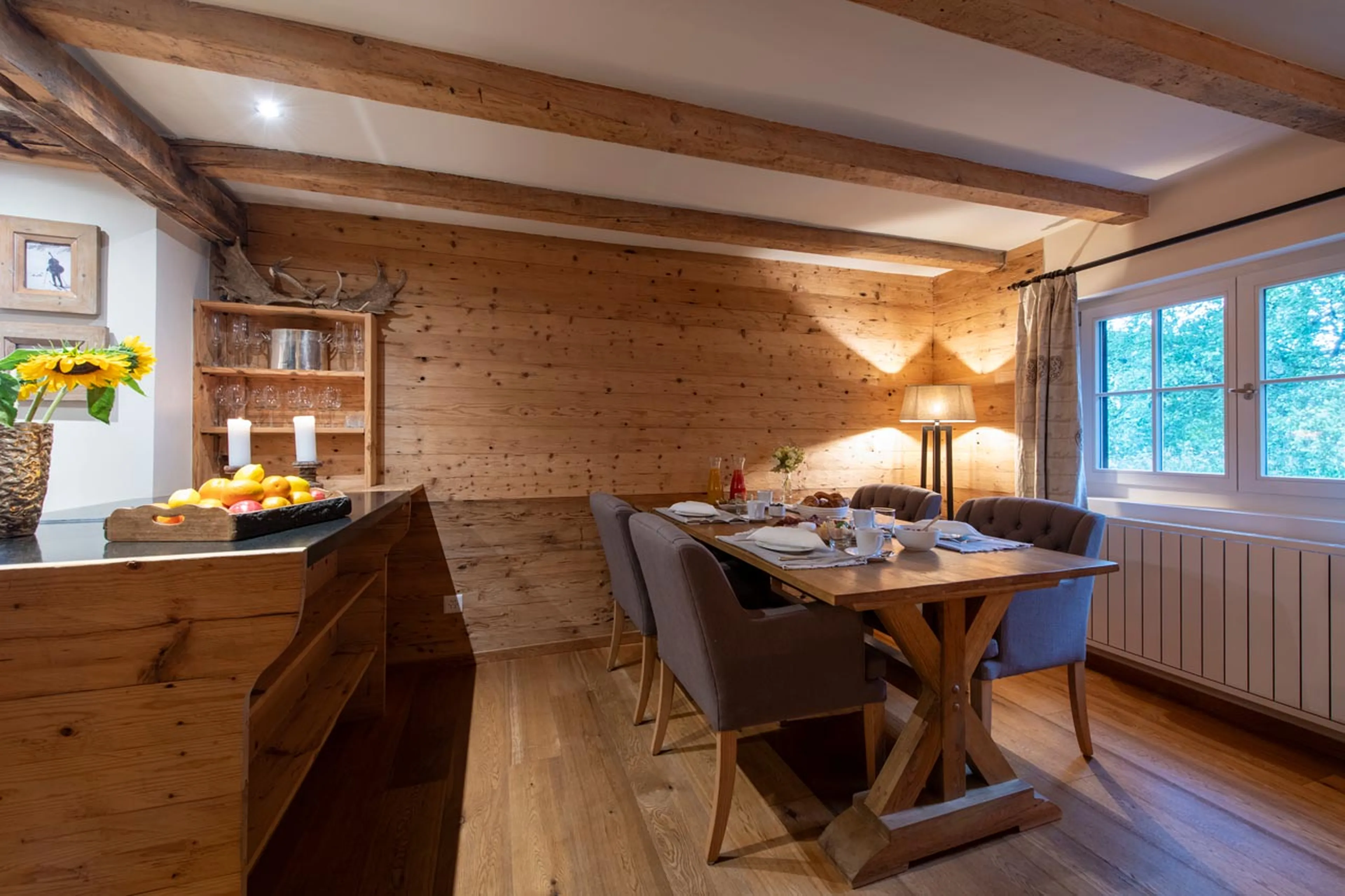 Dining area at Chalet Chocolate Box in Davos