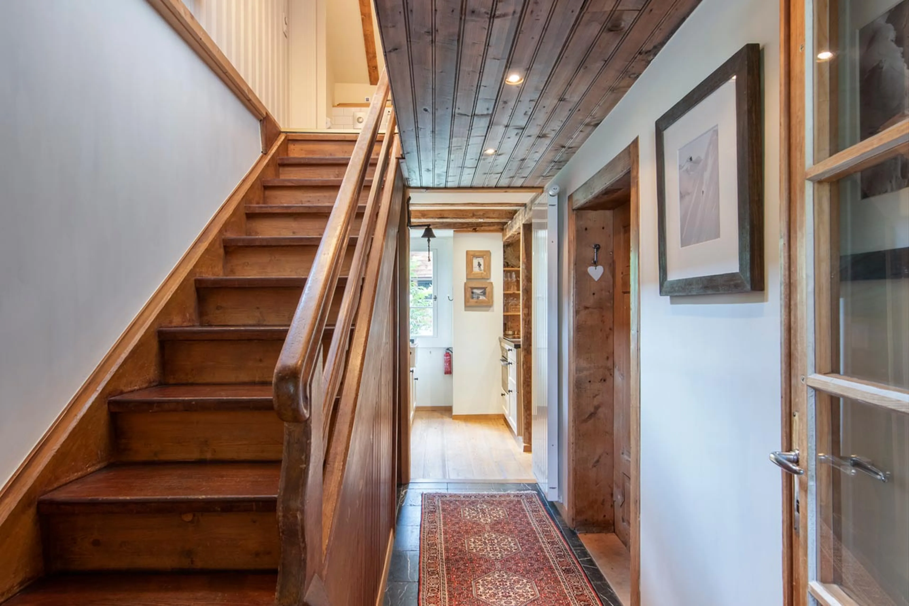 Stairway at Chalet Chocolate Box in Davos