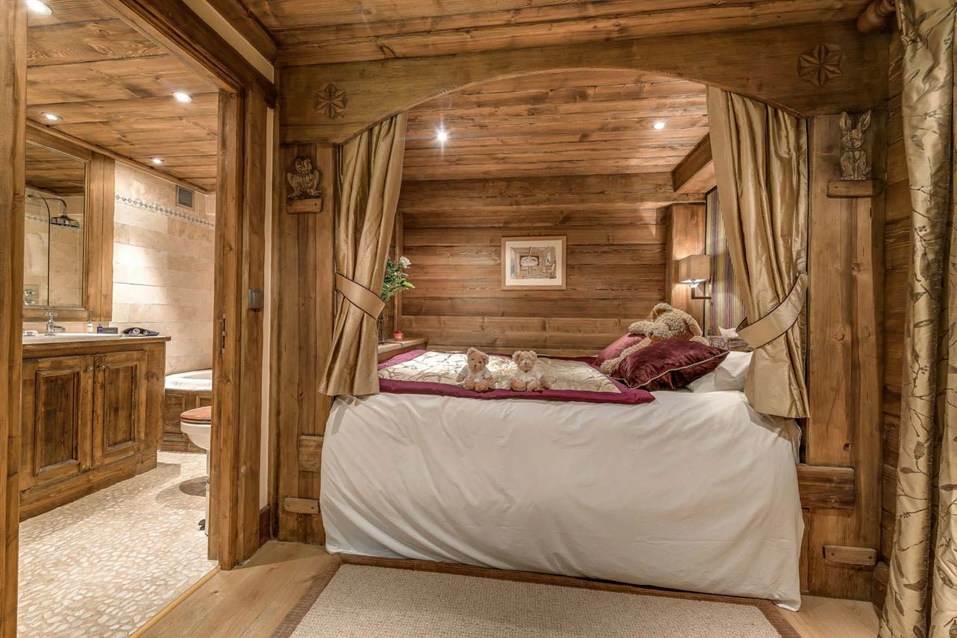 Bedroom one at Chalet Chopine in Meribel