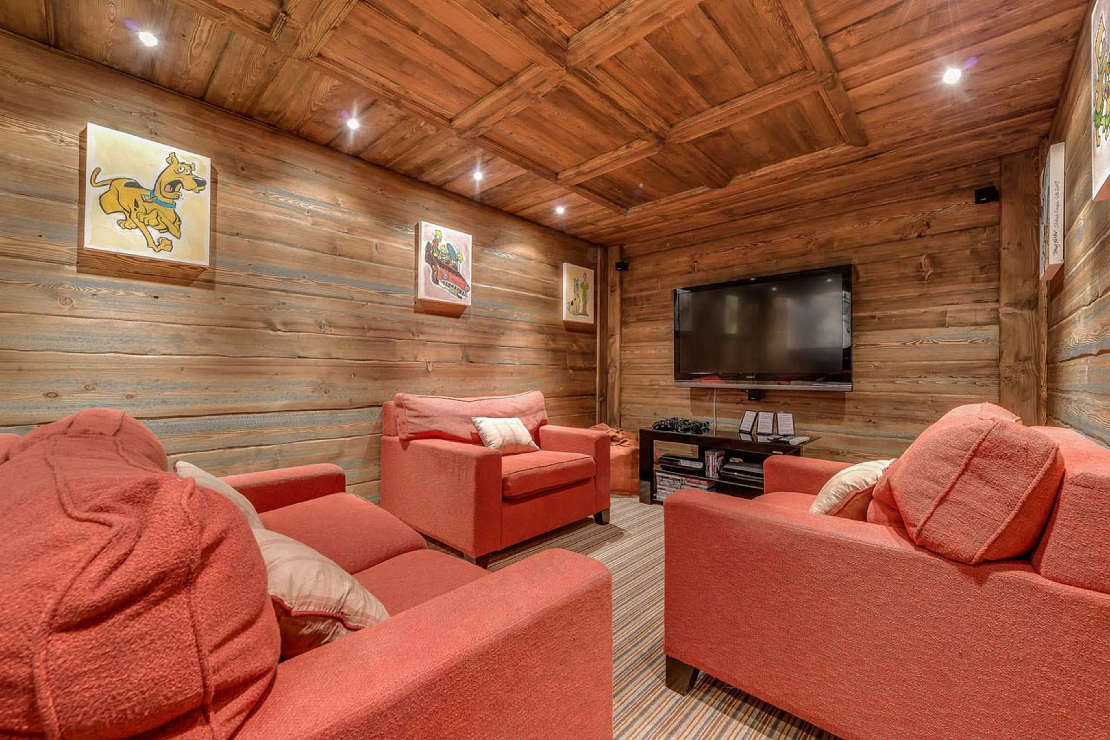 Cinema room at Chalet Chopine in Meribel