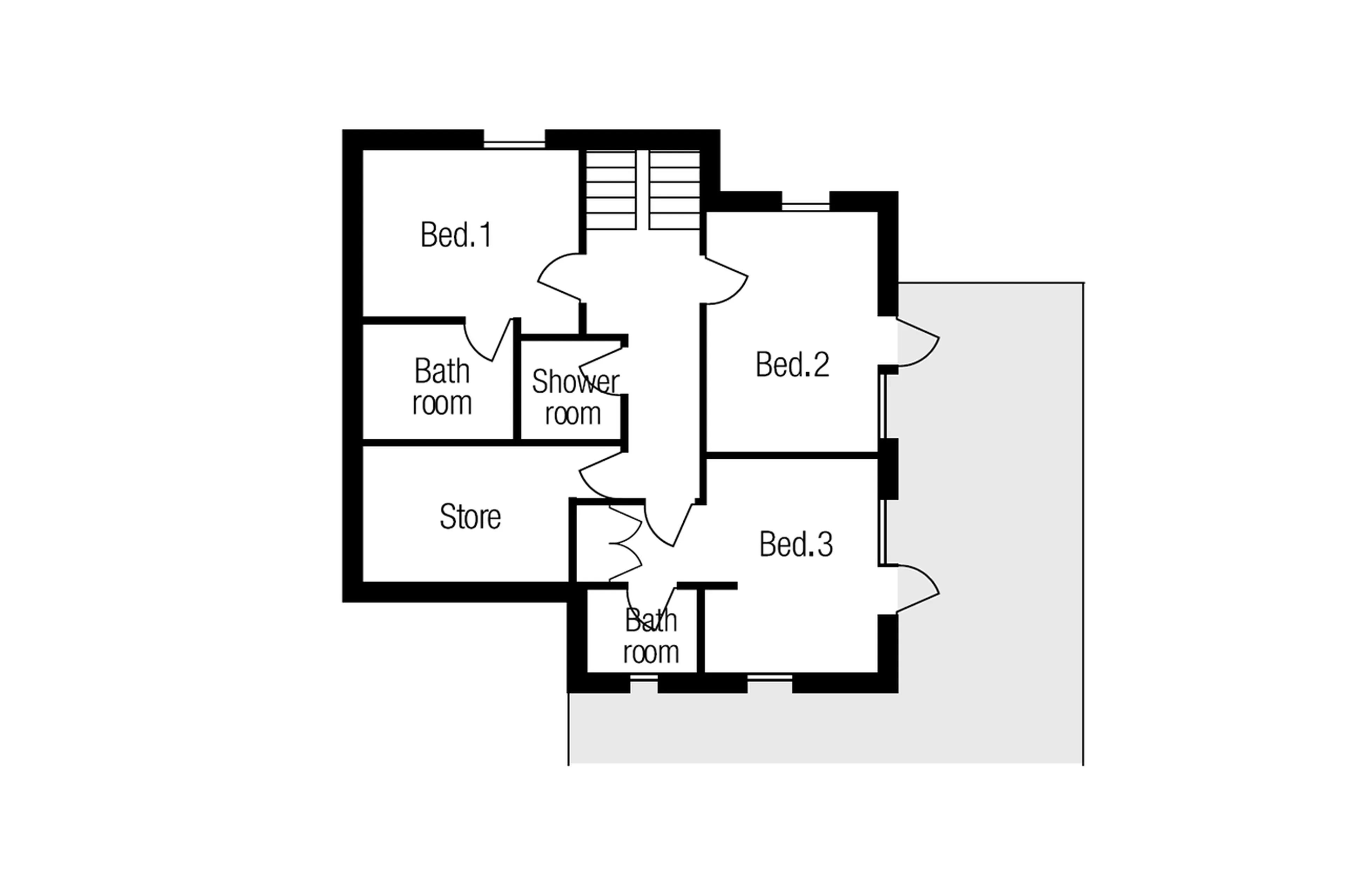 Level 1 floor plan of Chalet Chopine in Meribel
