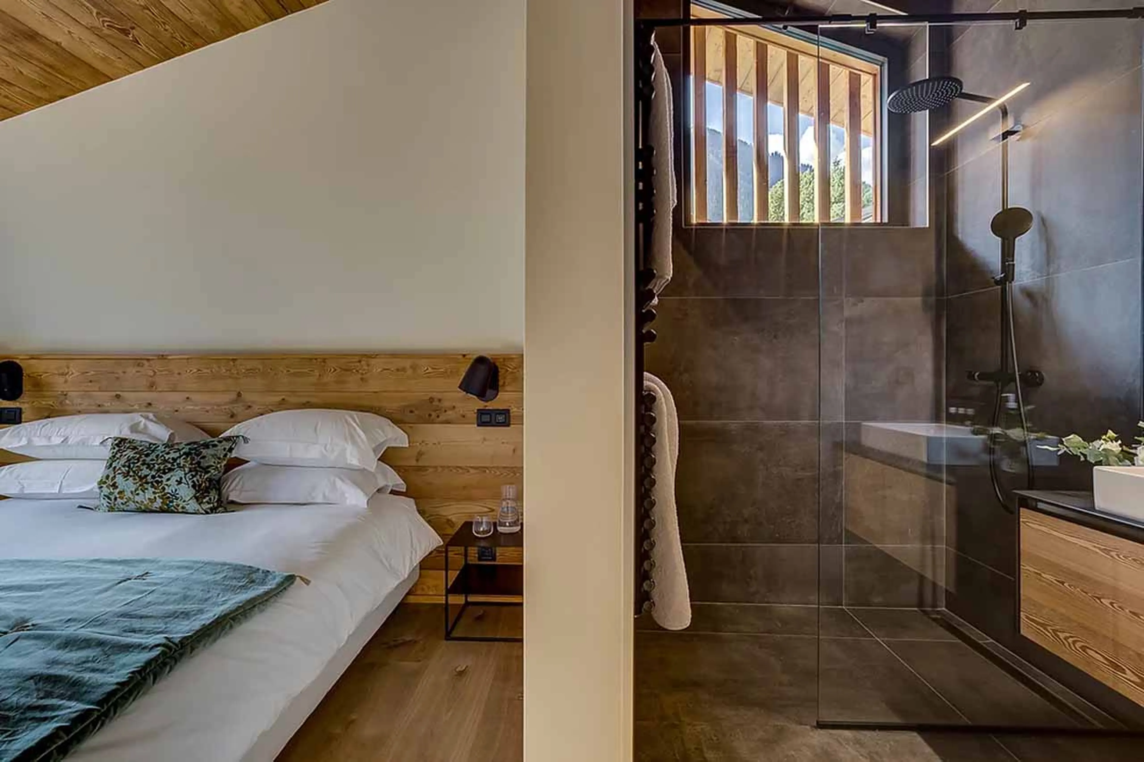 Shower room at Chalet Chouca in Chamonix
