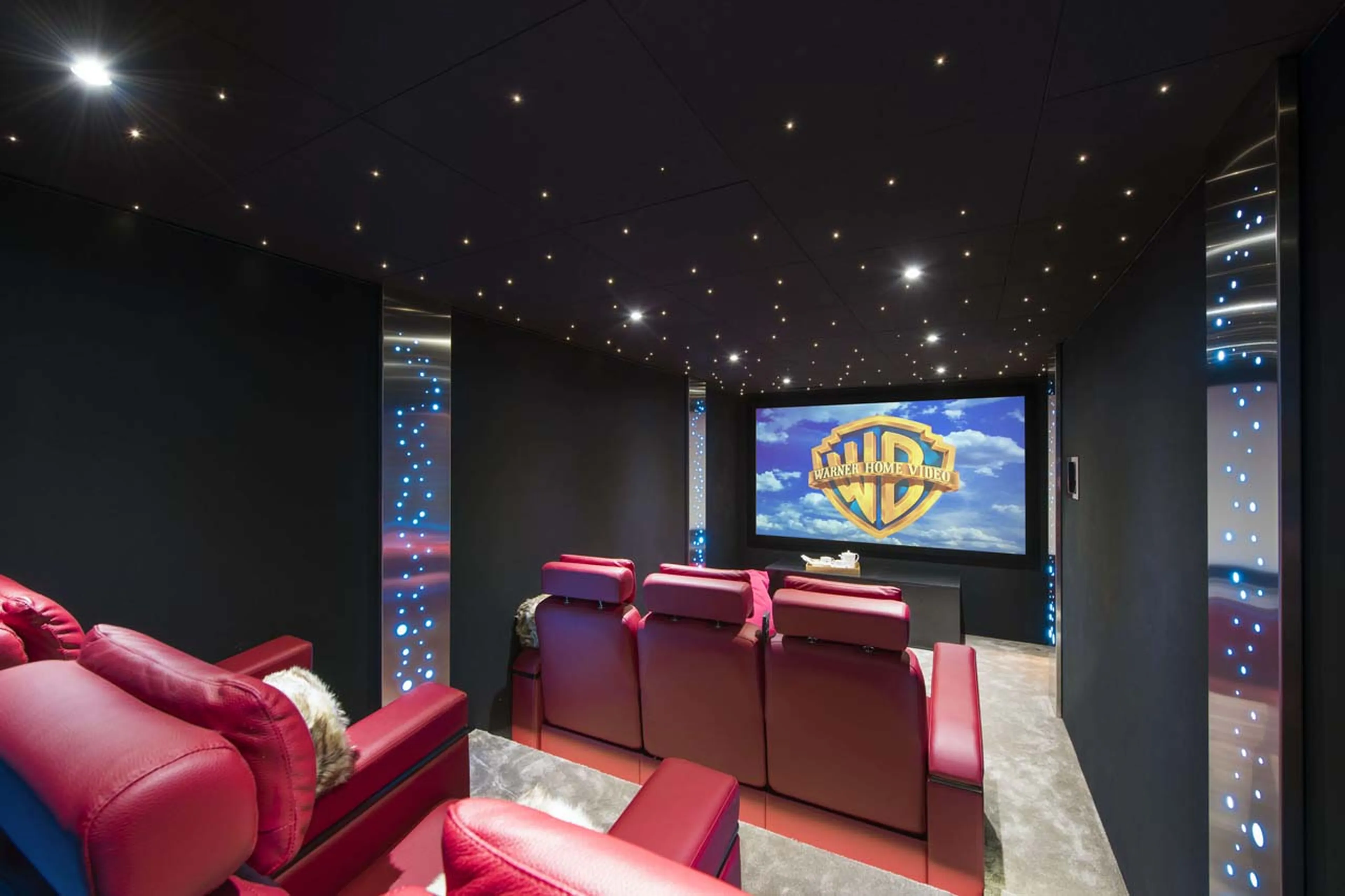 Cinema room at Chalet Chouqui in Verbier