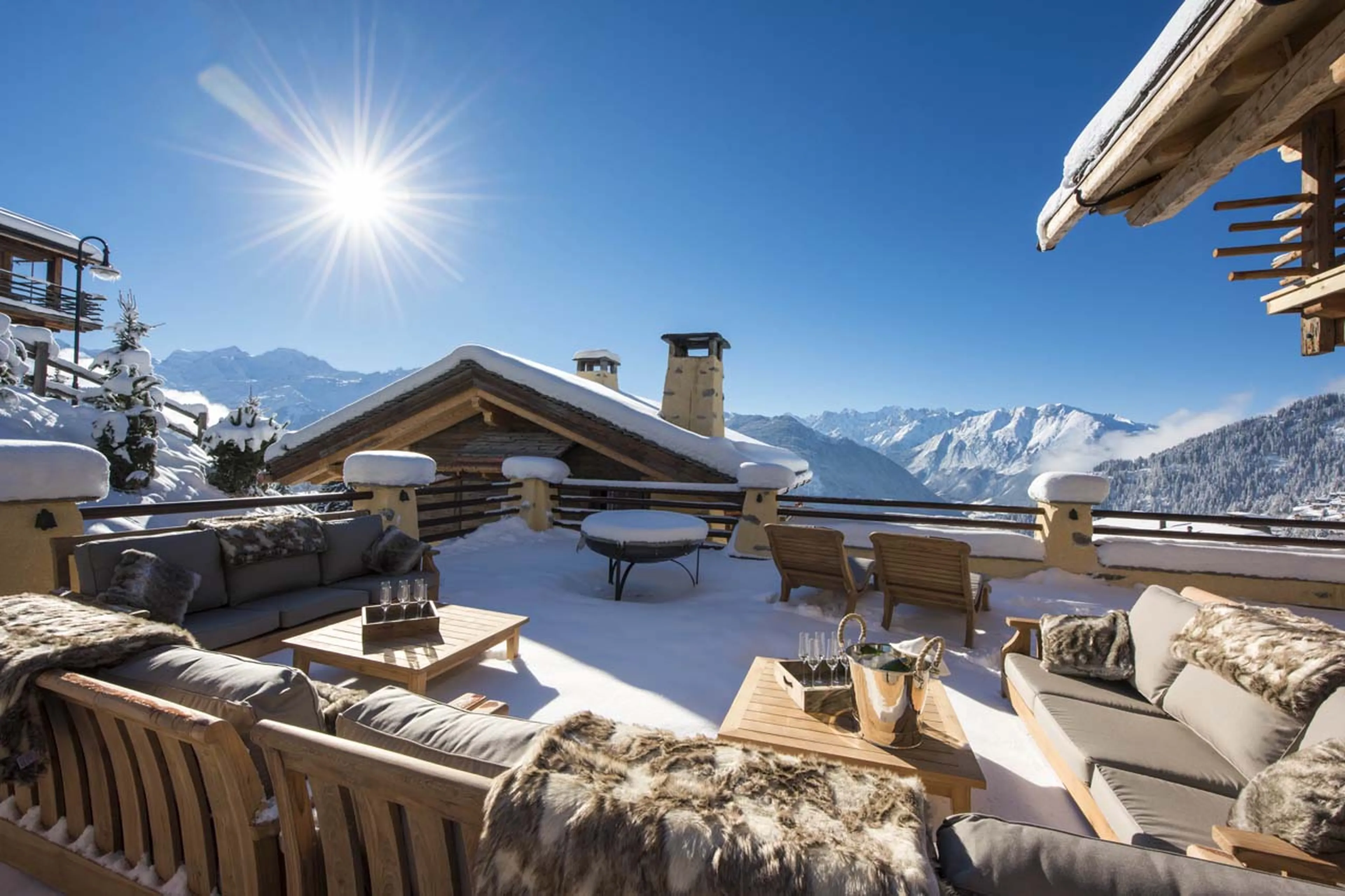 Terrace of Chalet Chouqui in Verbier