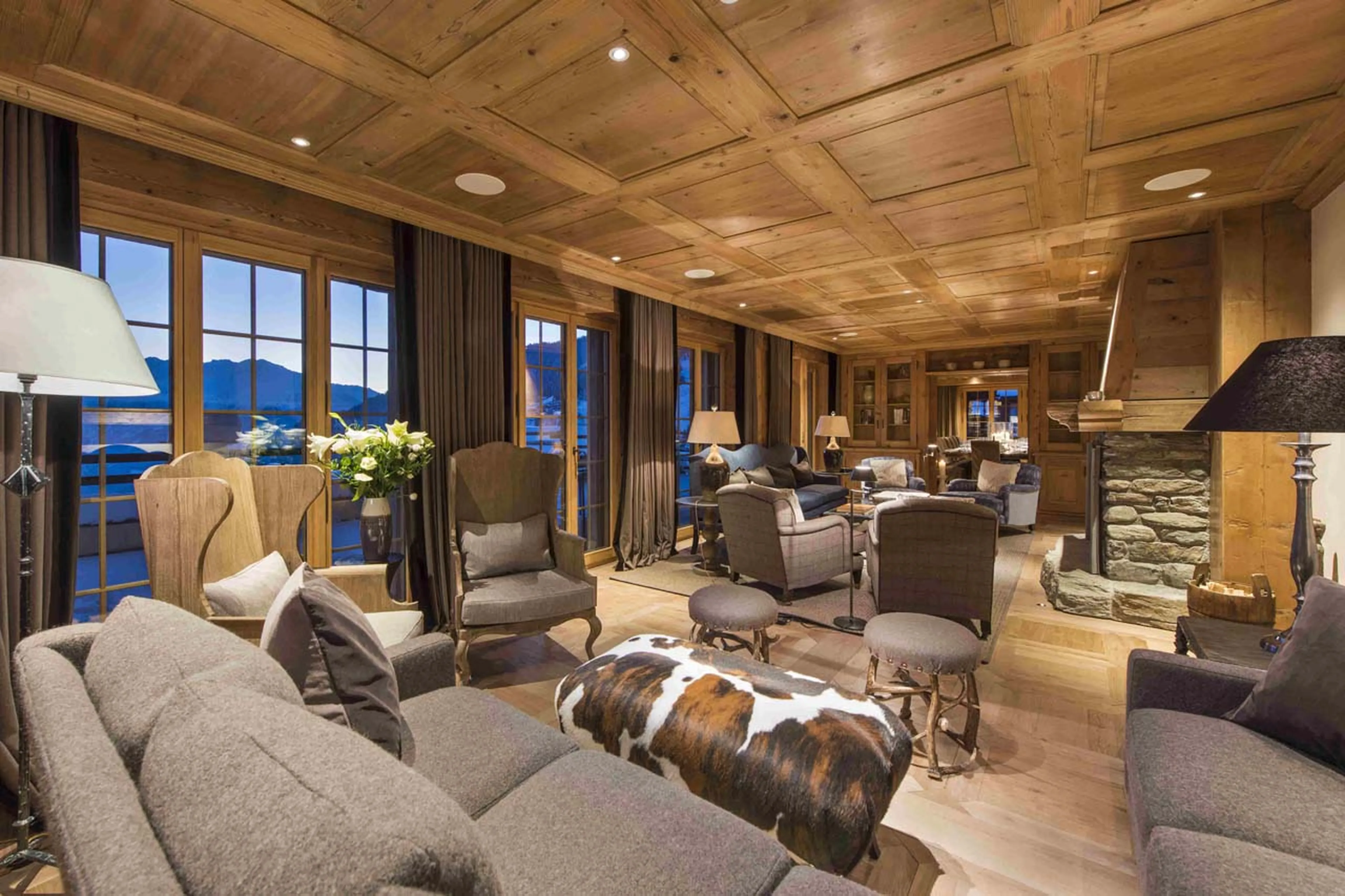 Living room of Chalet Chouqui in Verbier