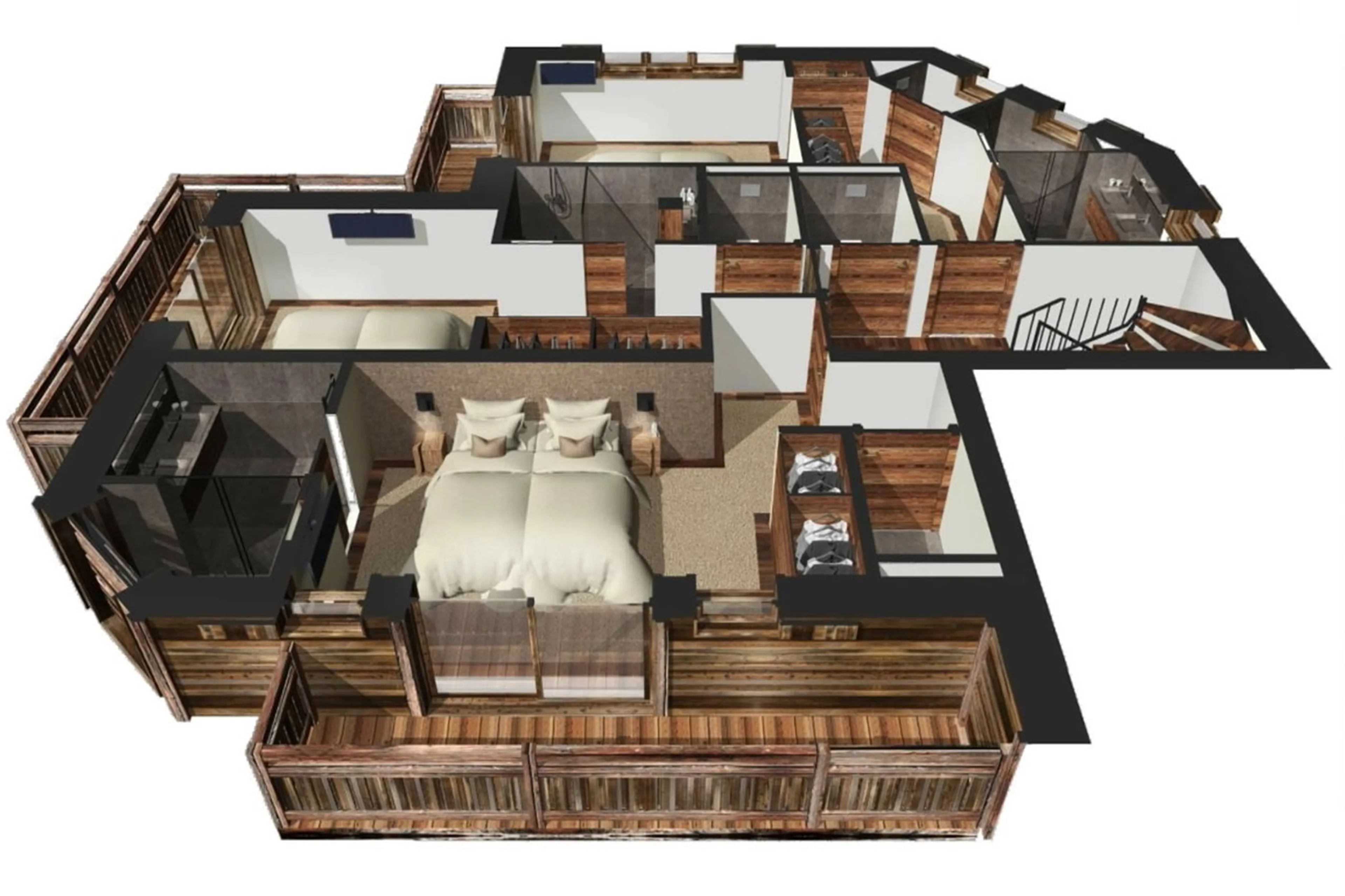 Level 1 floor plan of Chalet Ciuk in Courchevel 1550