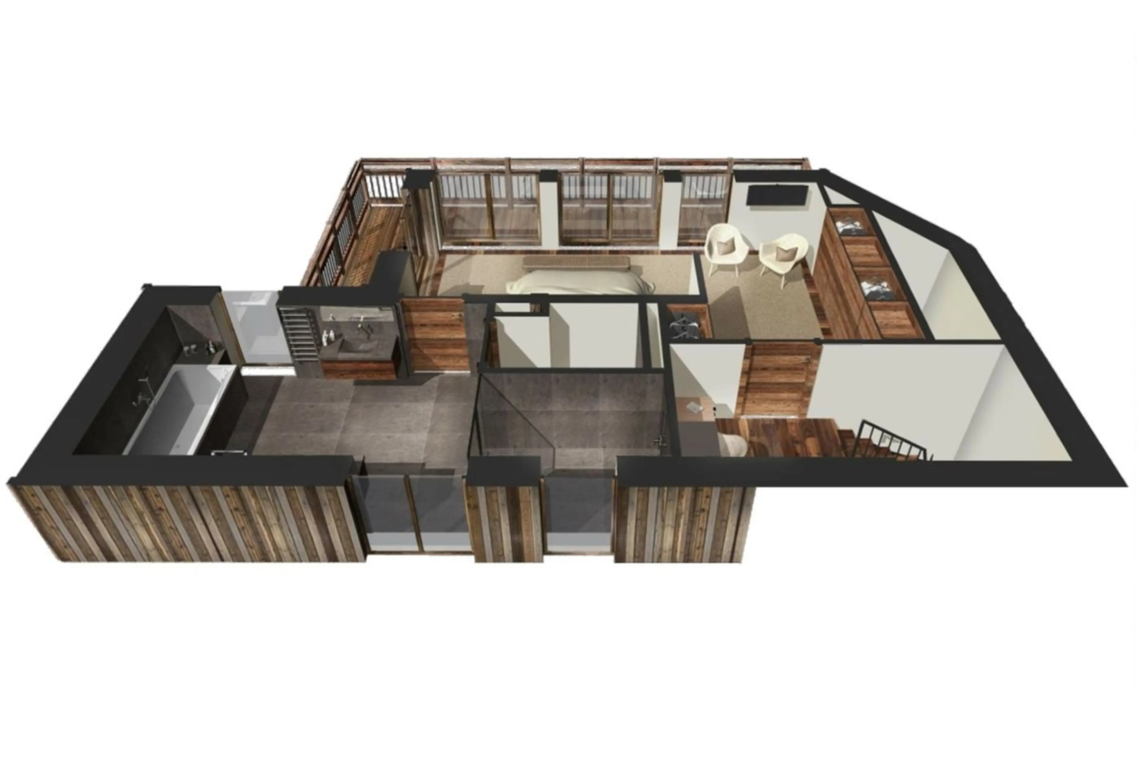 Level 3 floor plan of Chalet Ciuk in Courchevel 1550