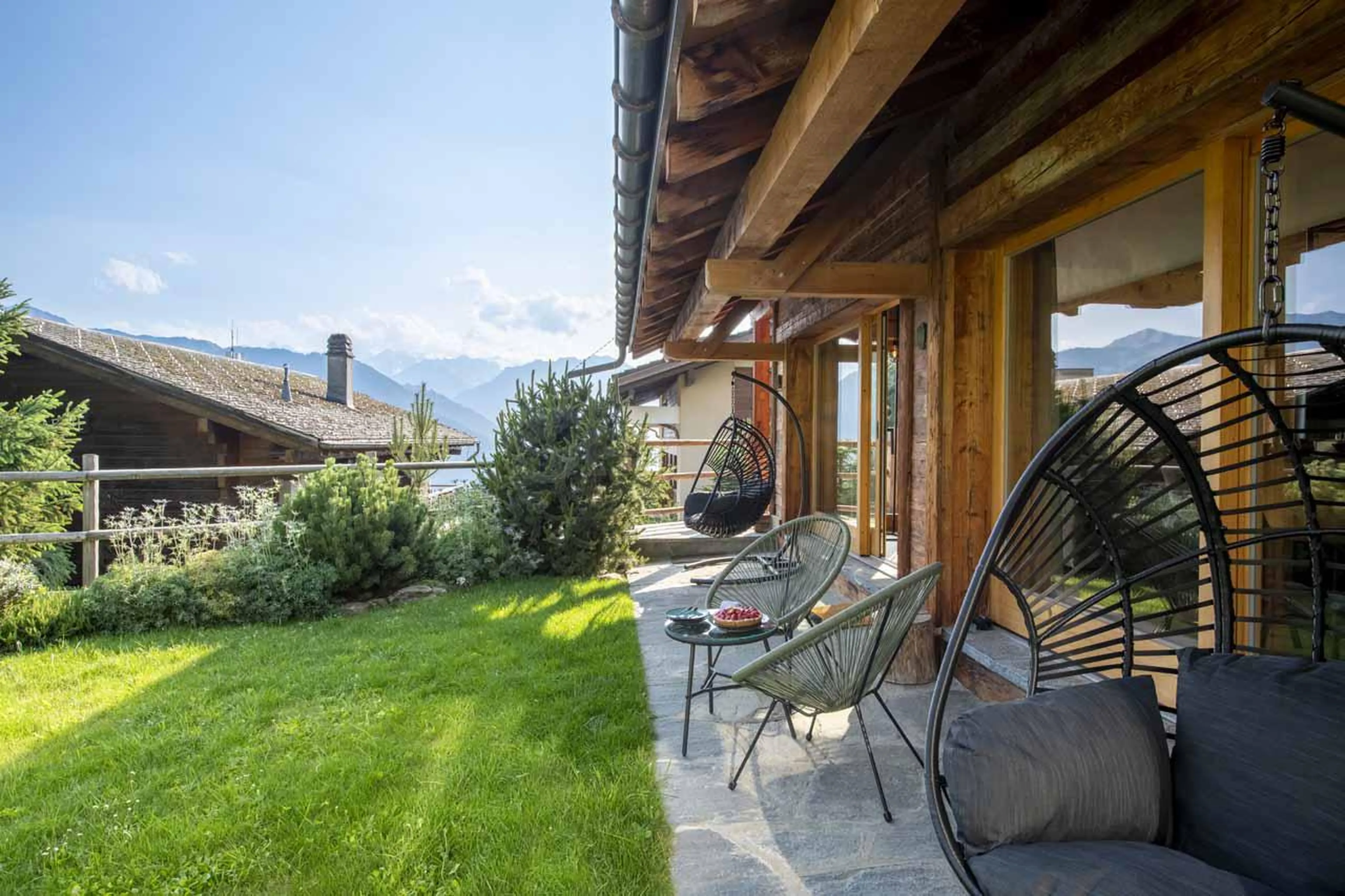 Terrace at Chalet Clambinet in Verbier