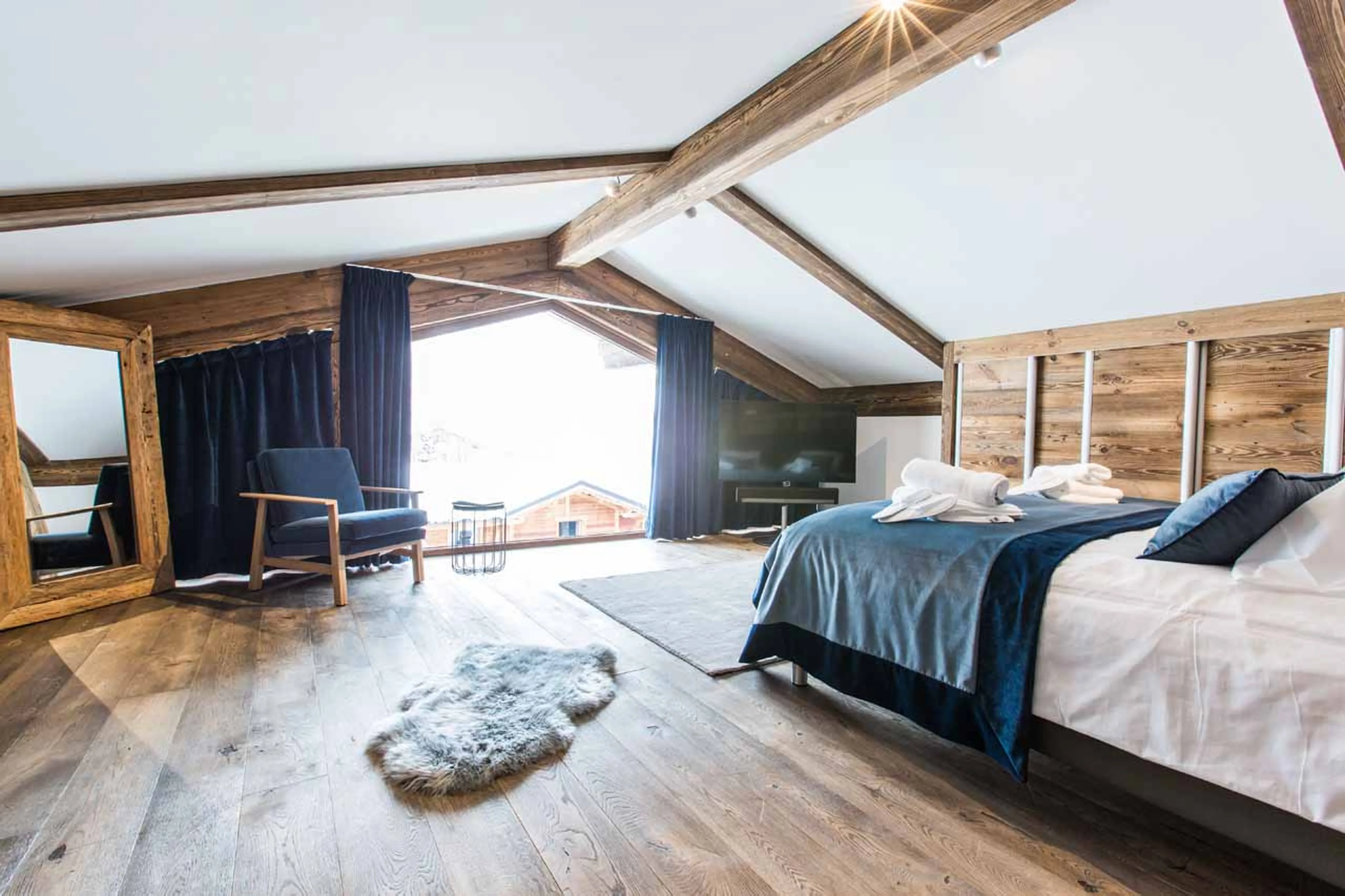 Bedroom one at Chalet Clos Saint Jean in Les Gets