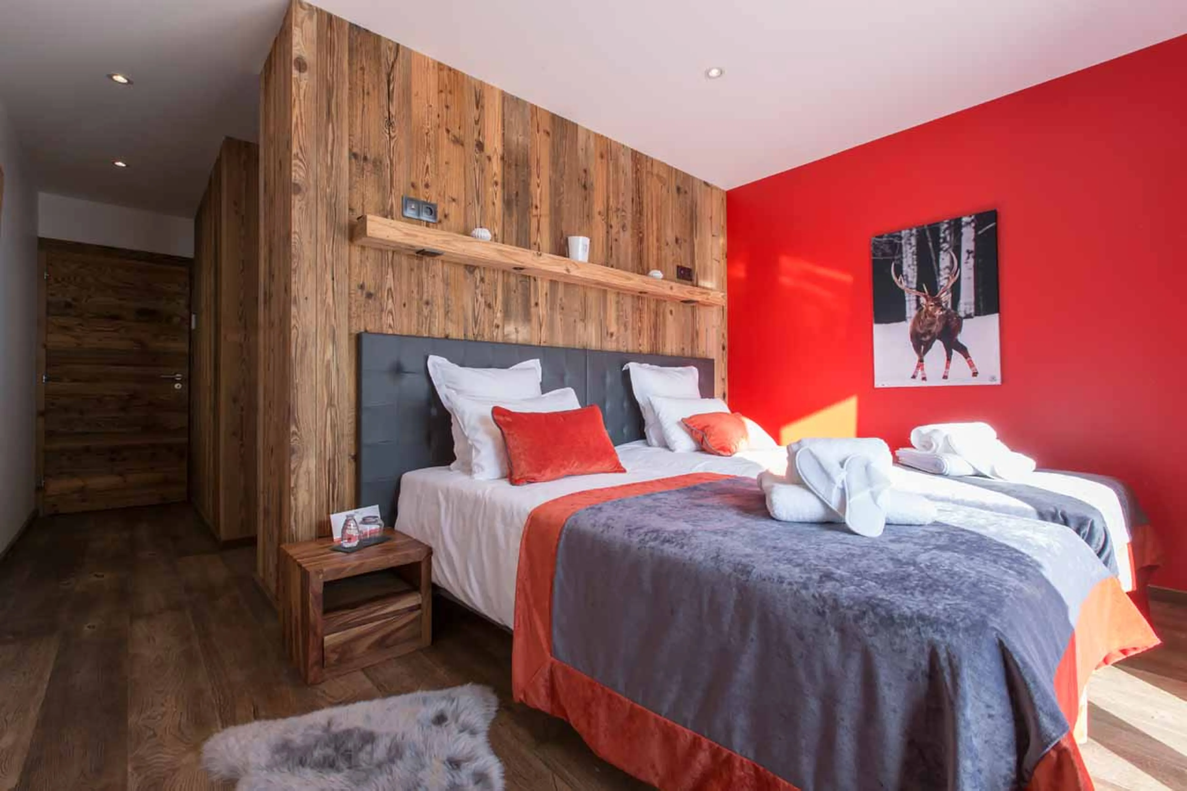Bedroom five at Chalet Clos Saint Jean in Les Gets