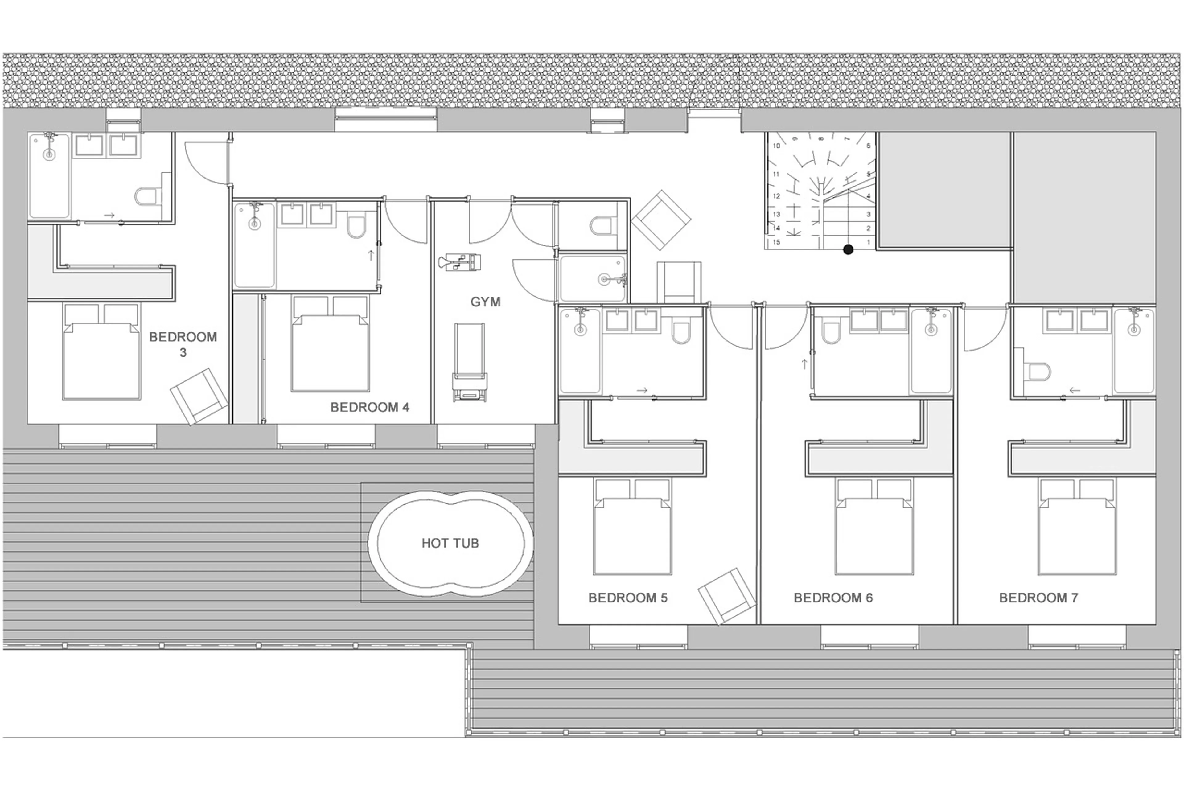 Level 0 floor plan of Chalet Clos Saint Jean in Les Gets