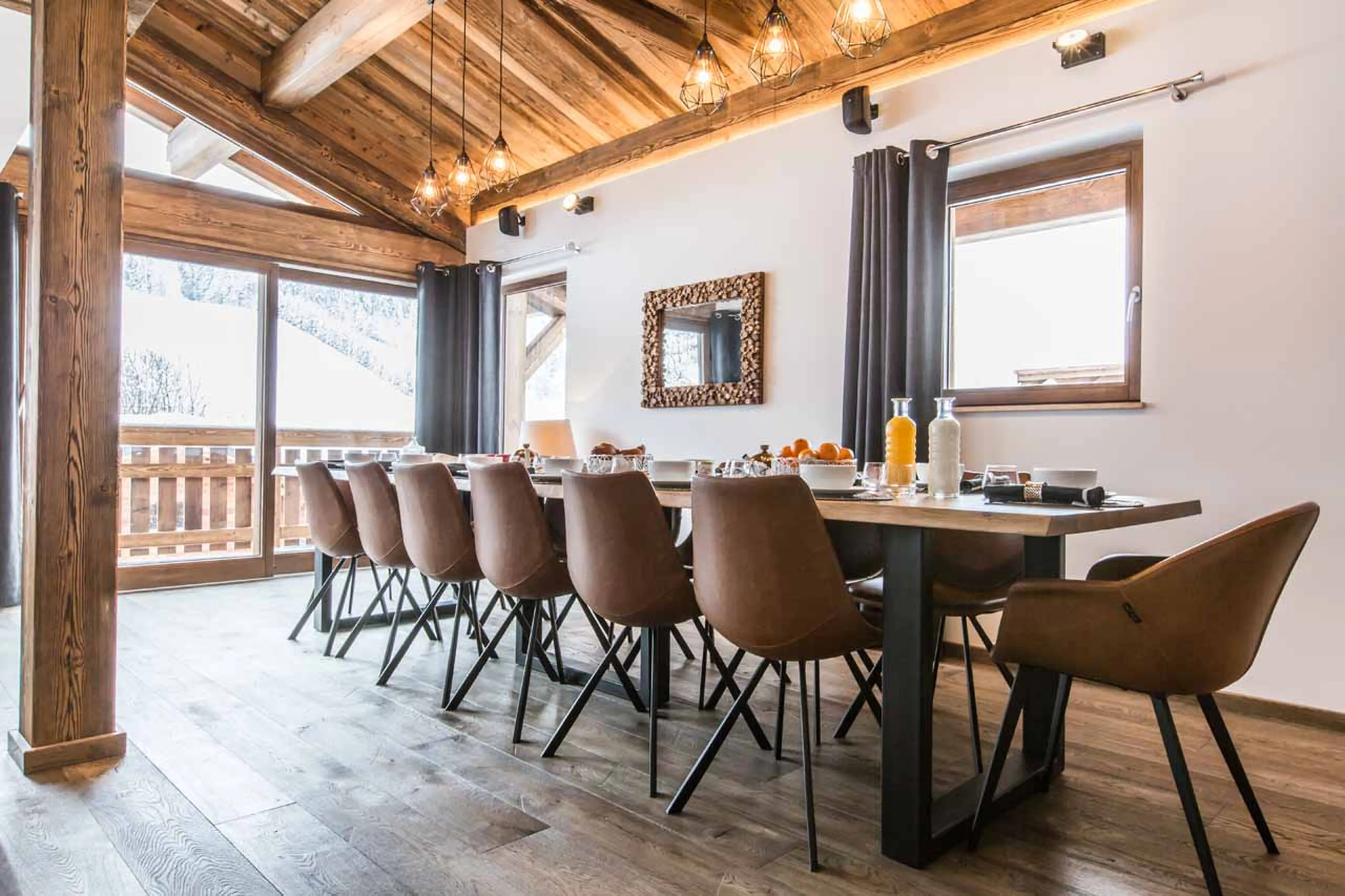 Dining room at Chalet Clos Saint Jean in Les Gets