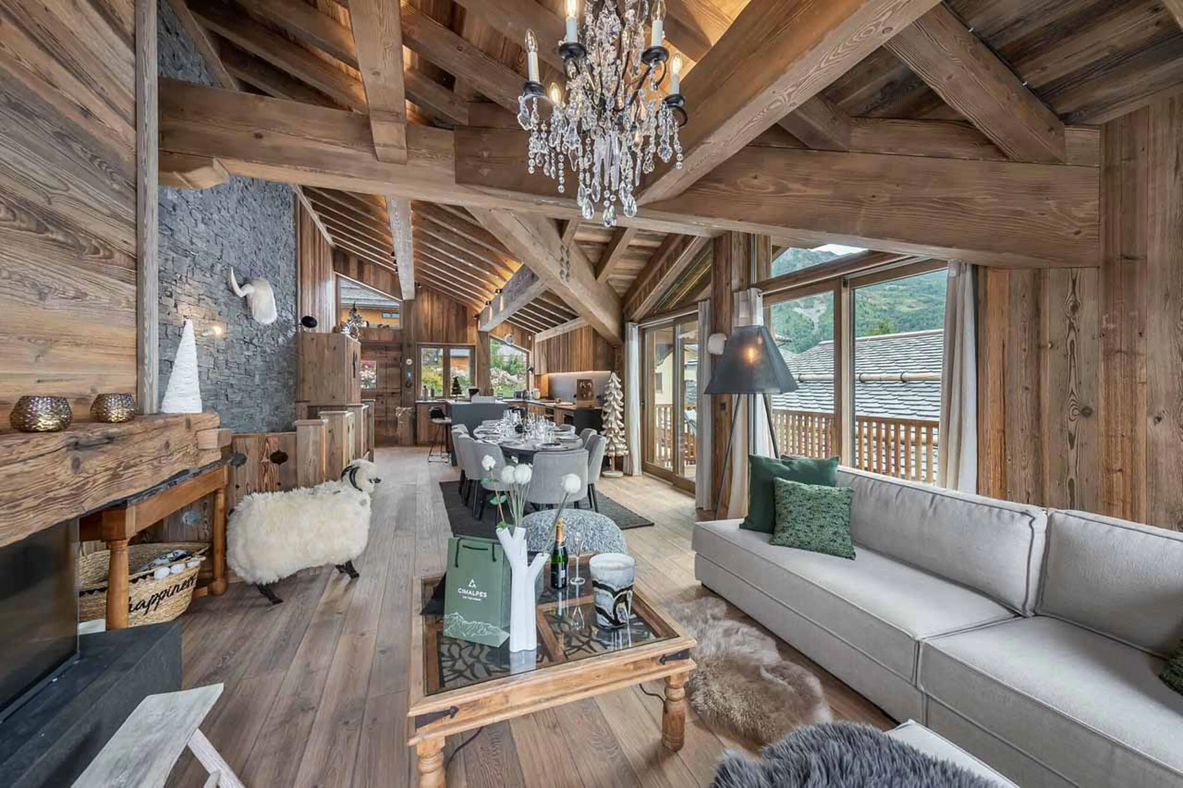 Living area at Chalet Coco Marcel in St Martin de Belleville