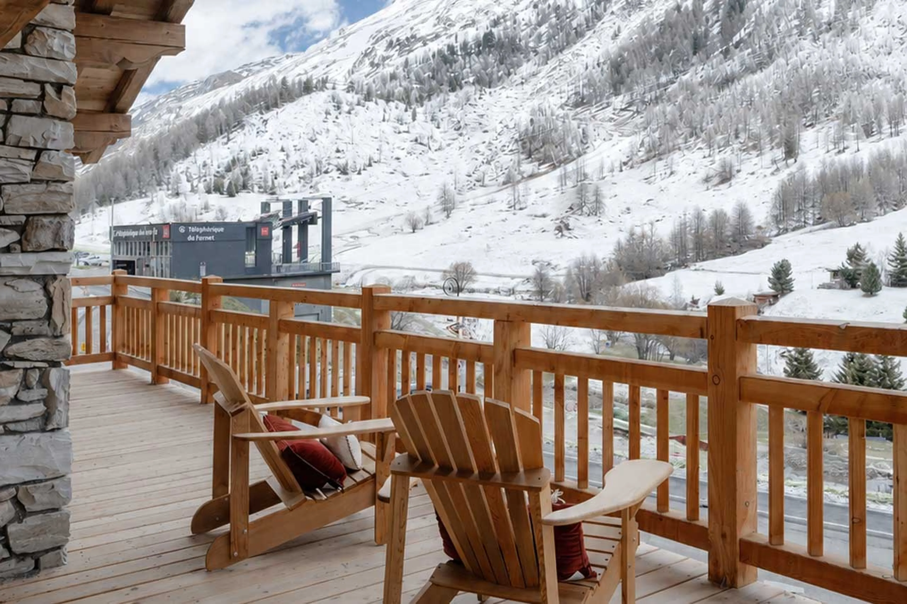 Balcony at Chalet Col Pers in Val d'Isere