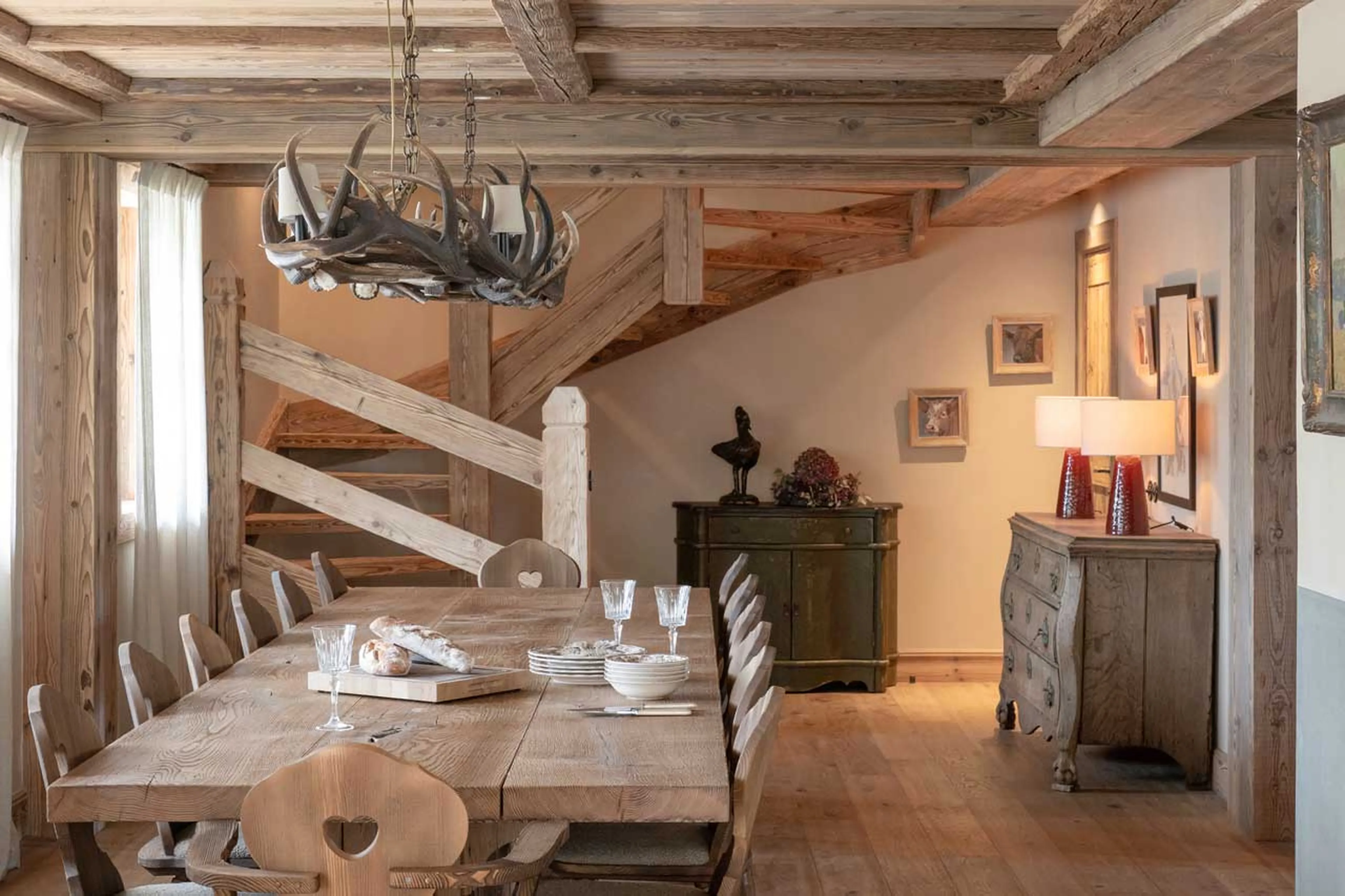 Dining area at Chalet Col Pers in Val d'Isere