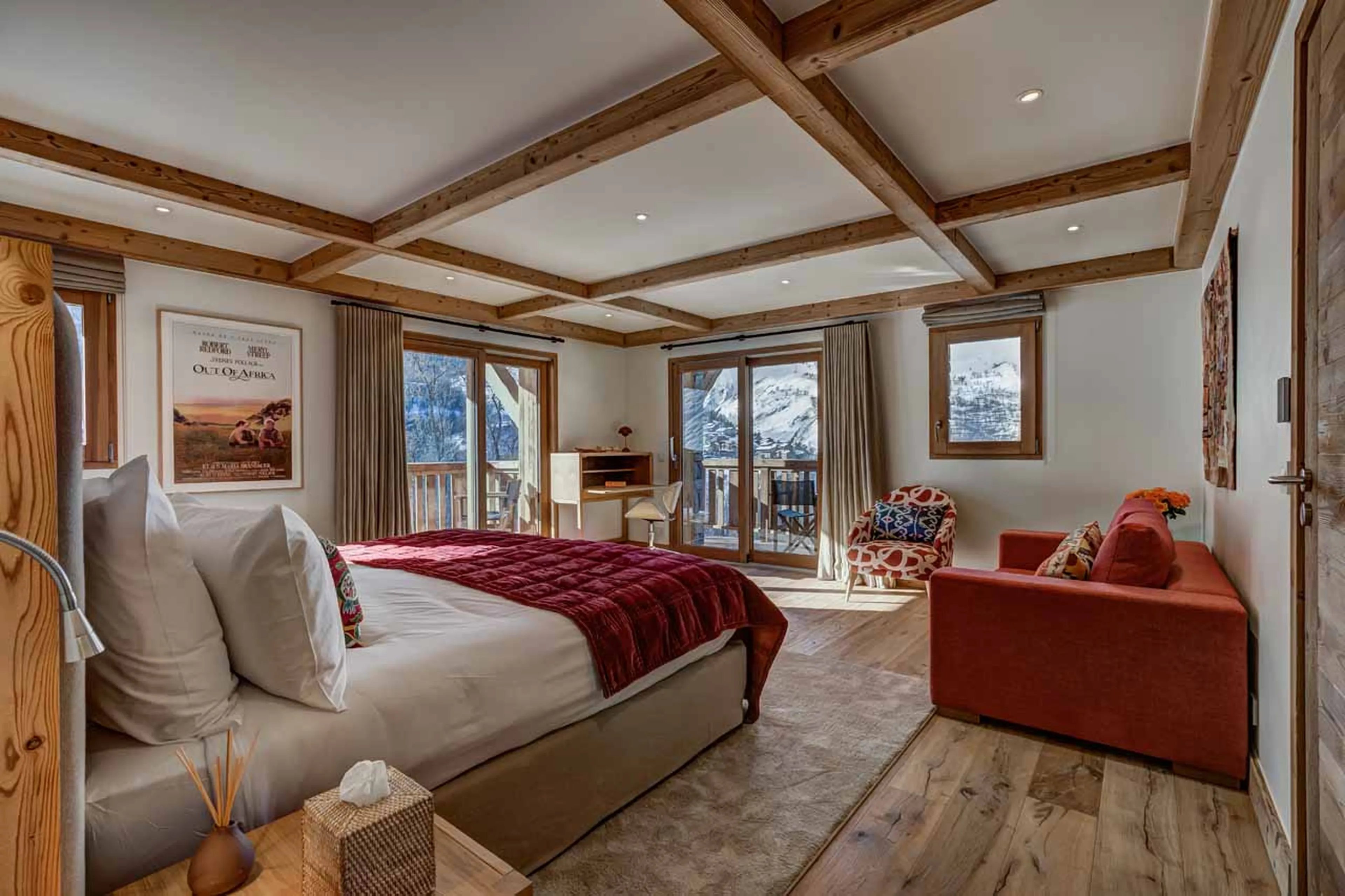 Bedroom one at Chalet Constantia in St Martin de Belleville