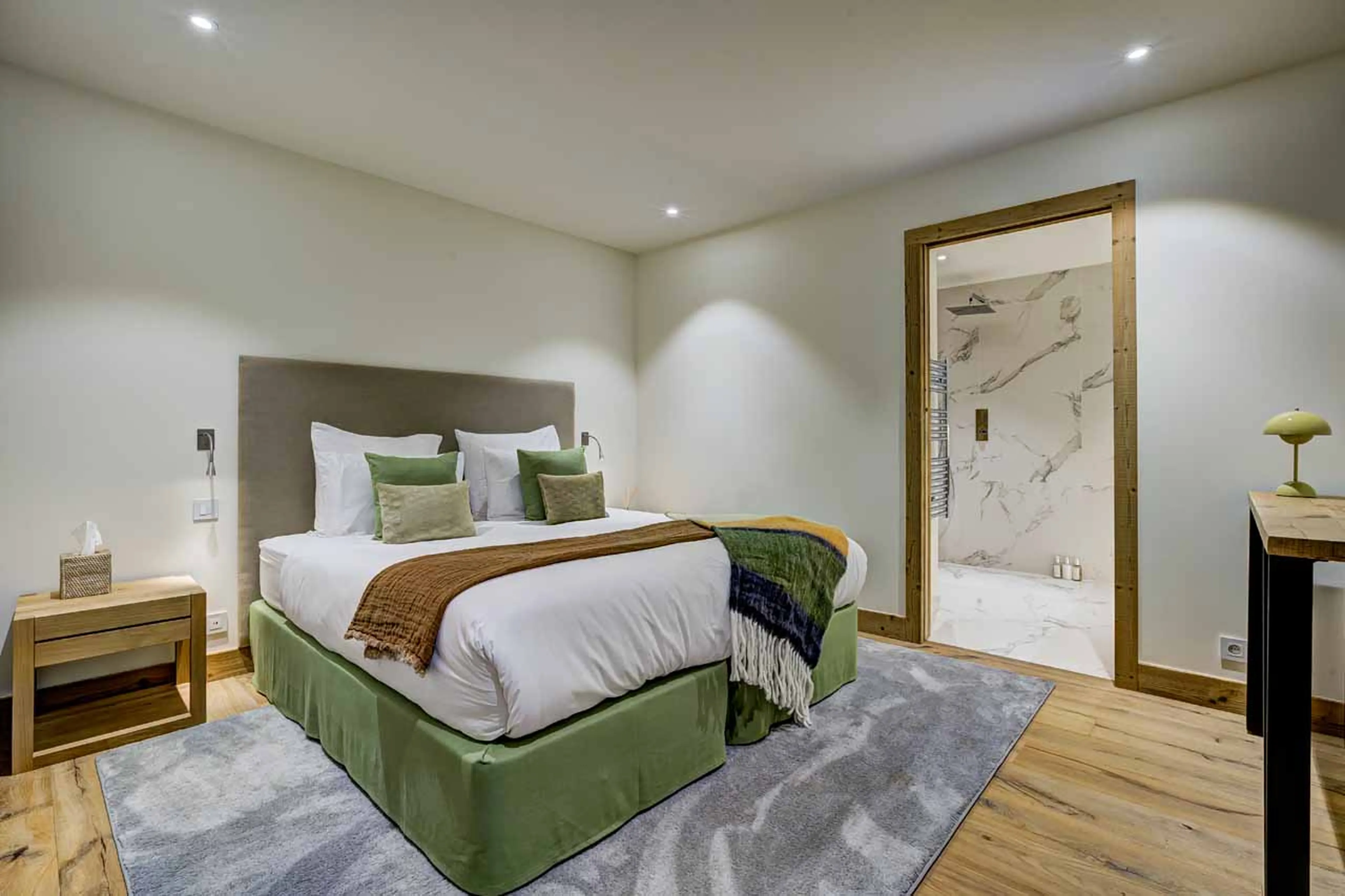 Bedroom five at Chalet Constantia in St Martin de Belleville