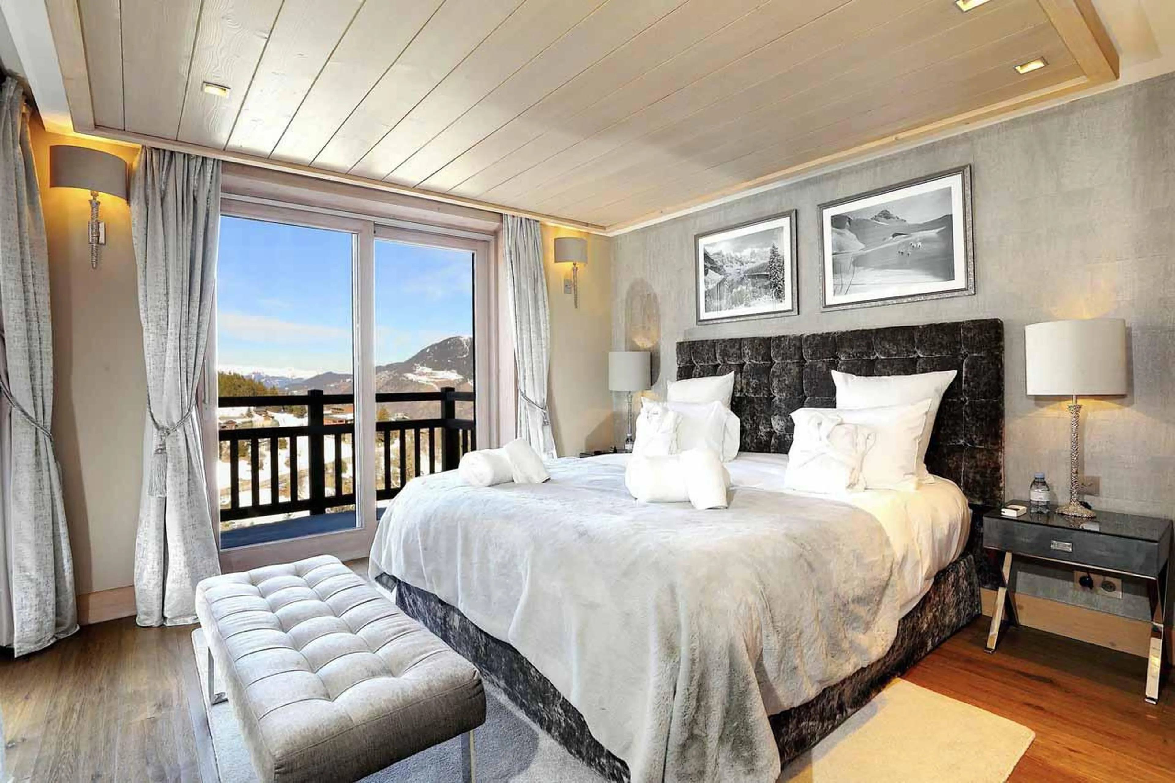 Bedroom one at Chalet Cortina in Courchevel 1650