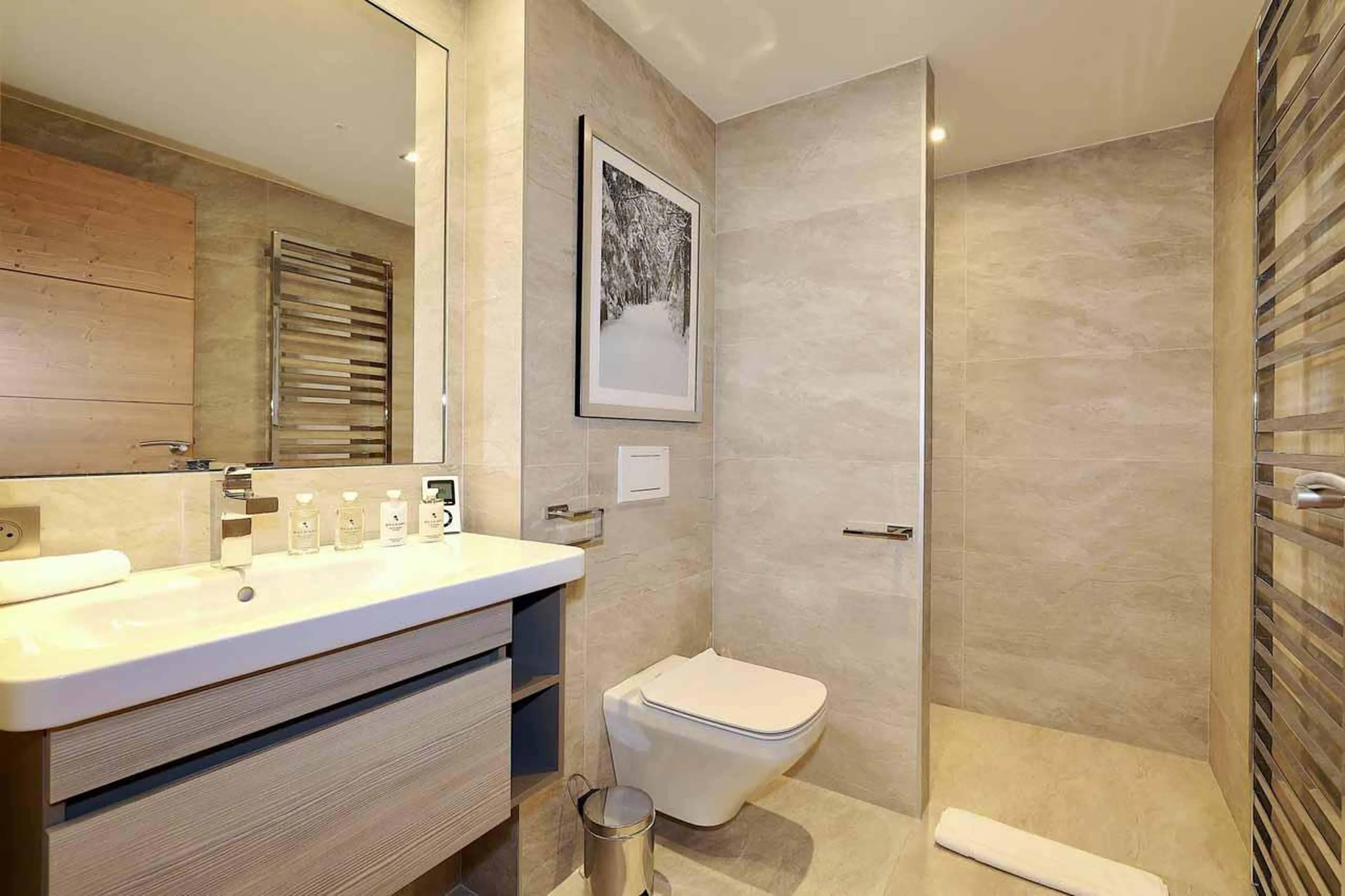 Shower room at Chalet Cortina in Courchevel 1650