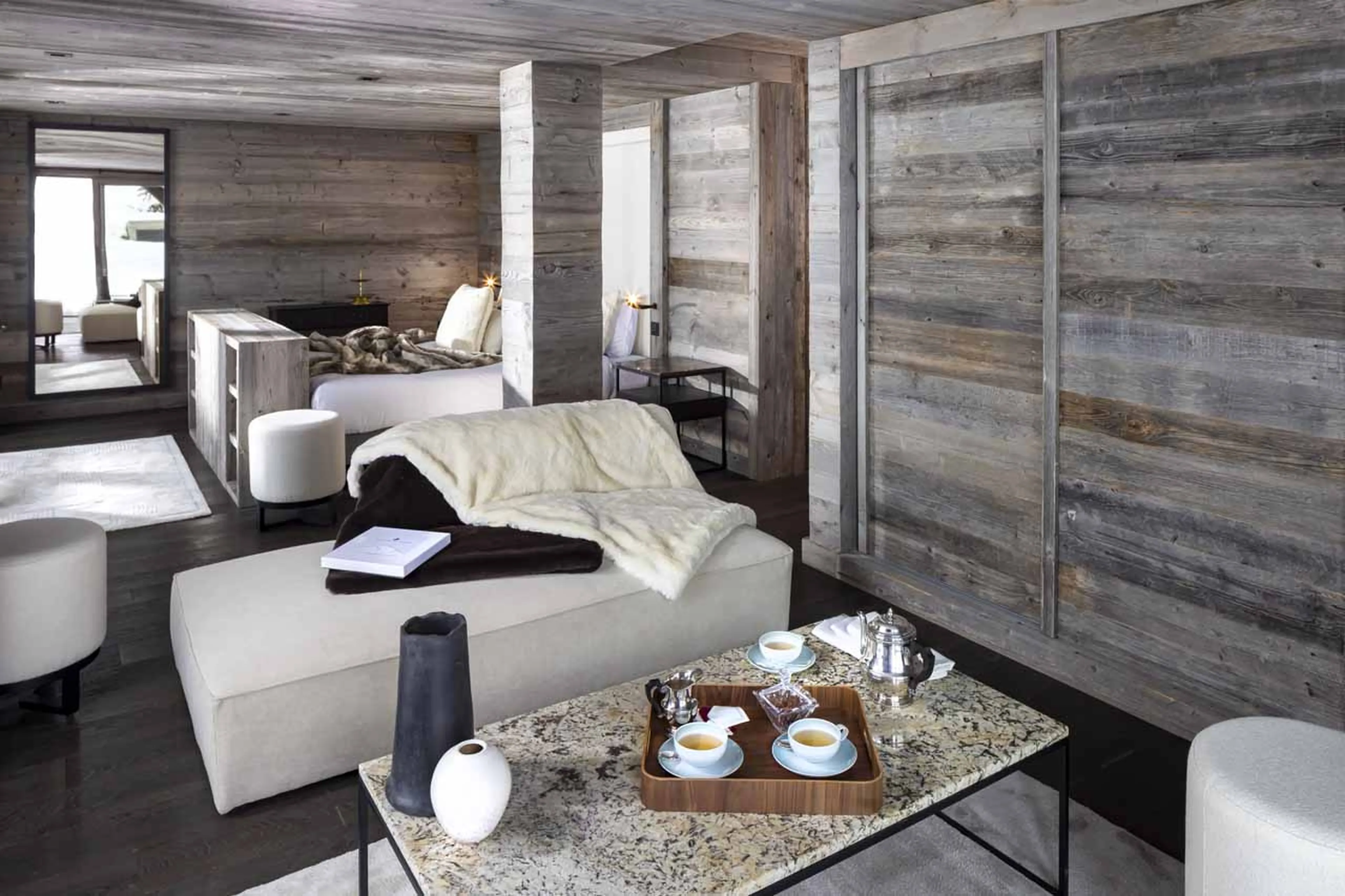 Bedroom 3 sitting area at Chalet Coz in Megeve
