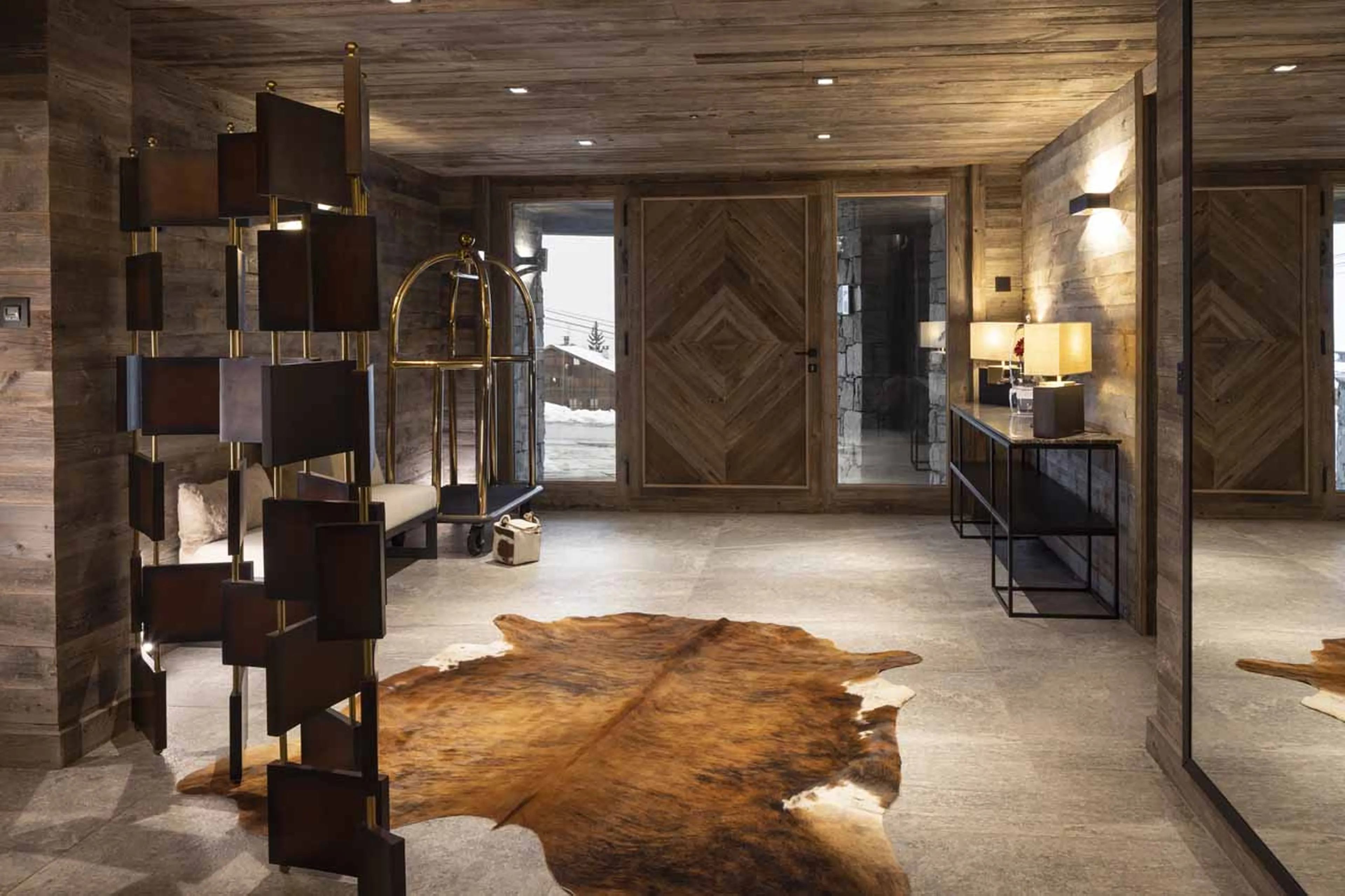 Entrance hall at Chalet Coz in Megeve