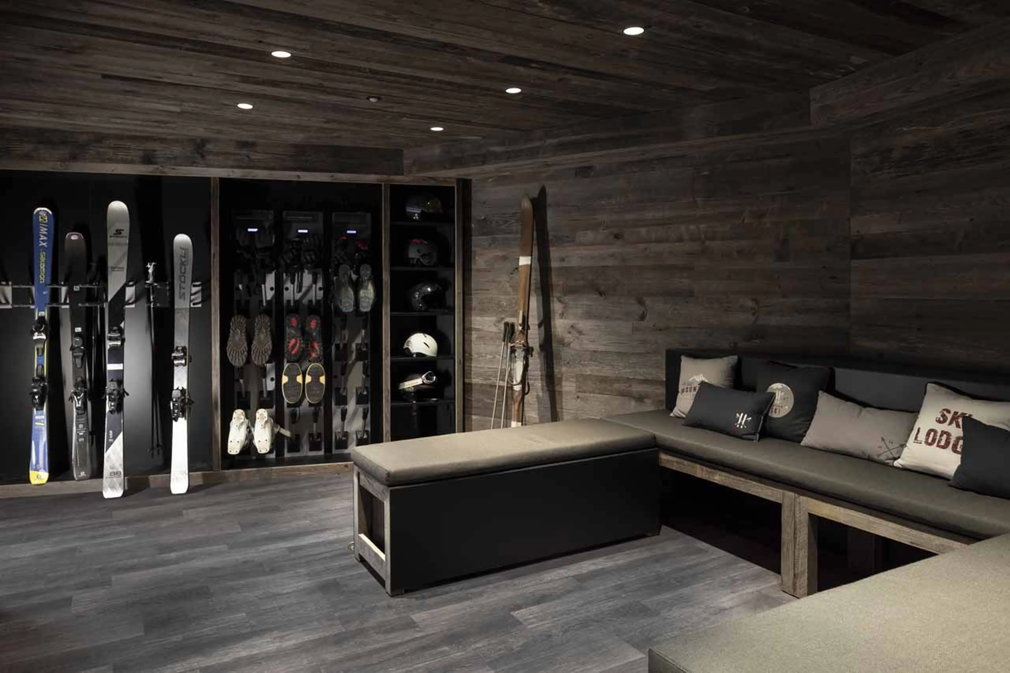 Ski room at Chalet Coz in Megeve