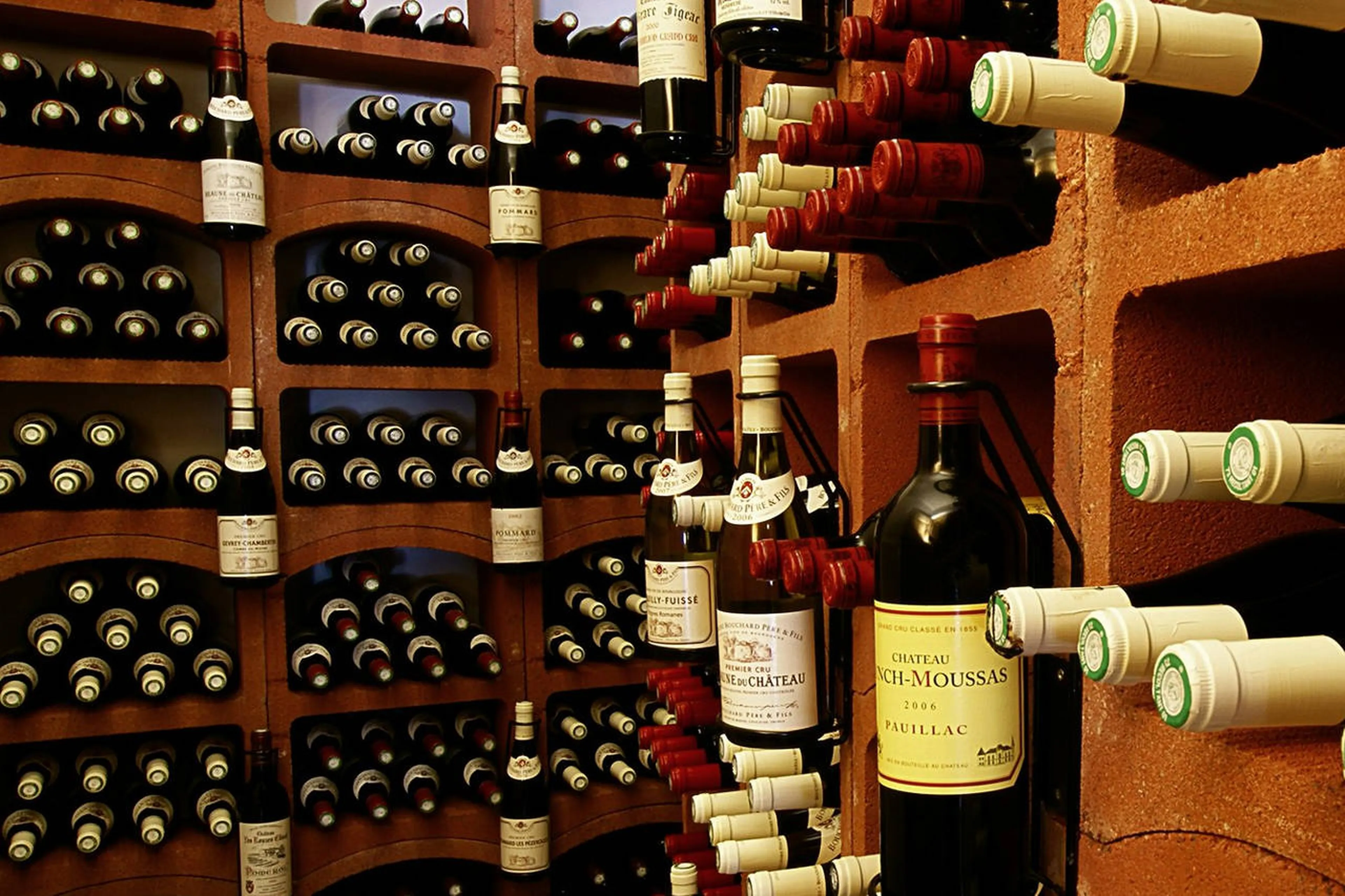 Well-stocked wine cellar in Chalet Cristal A in Val d’Isere