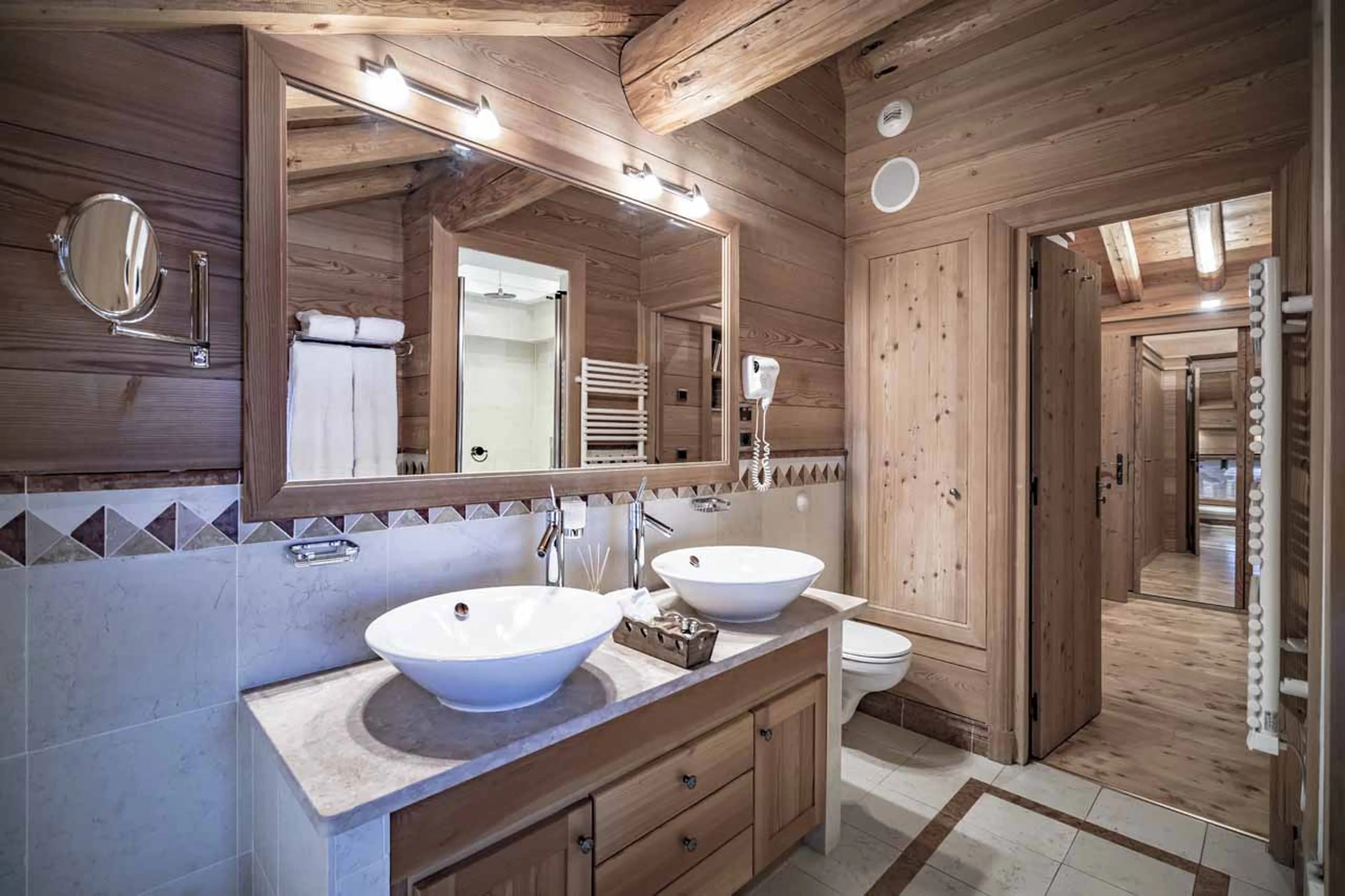 Bathroom one at Chalet Cristal A in Val d’Isere