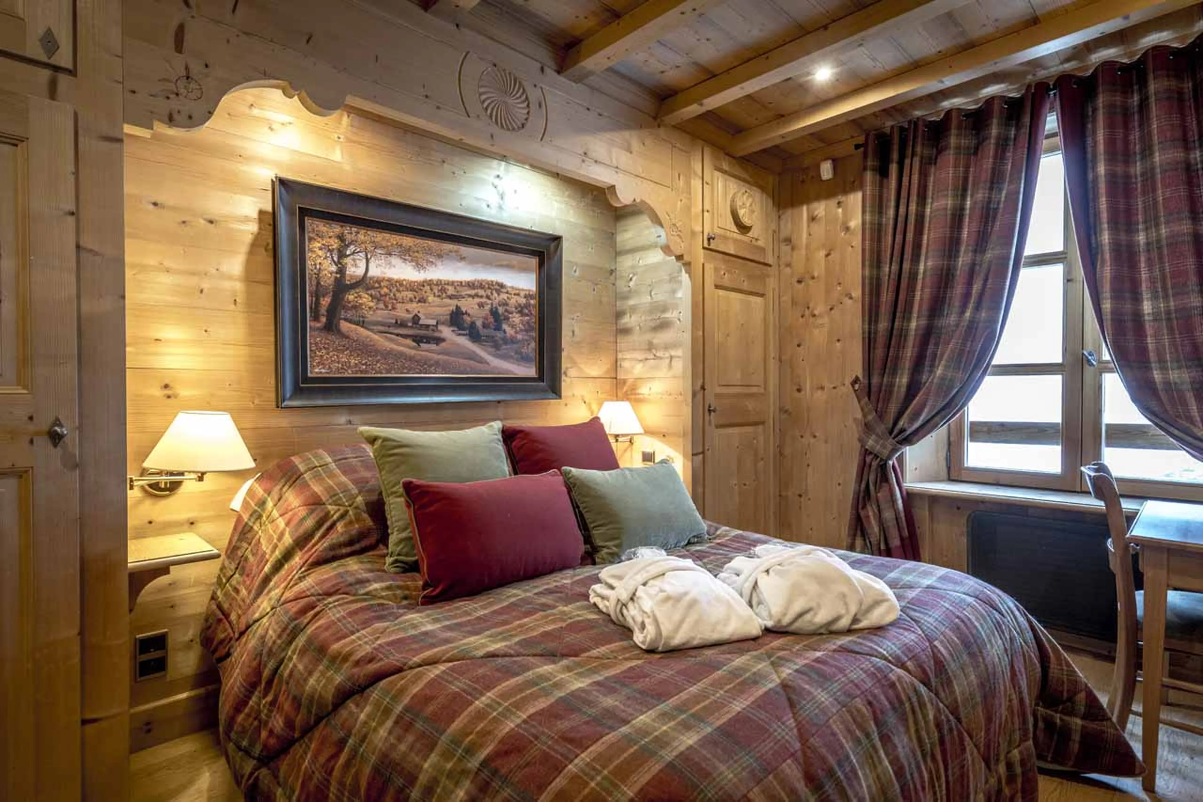 Bedroom three double bedroom at Chalet Cristal A in Val d’Isere