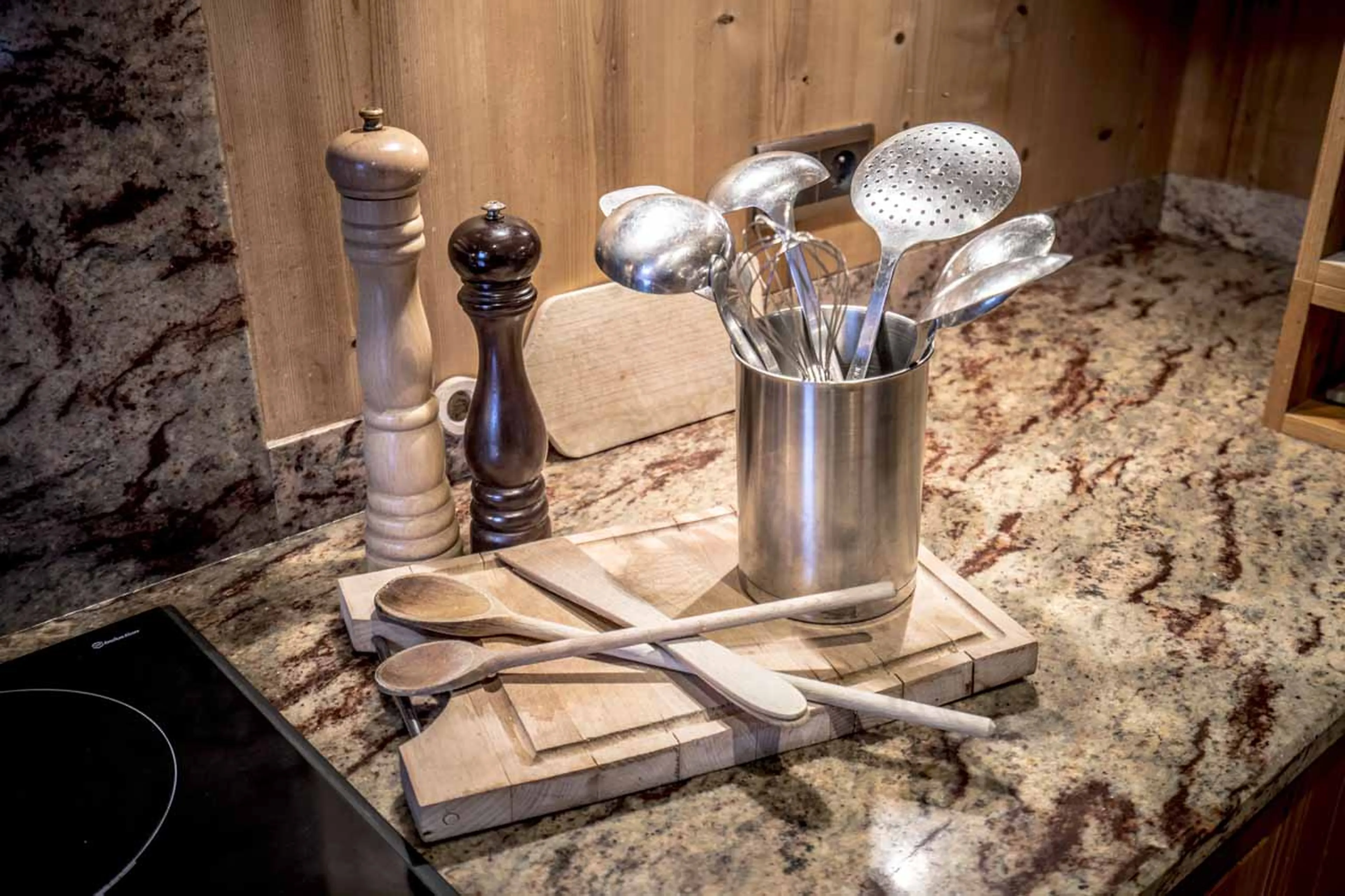 Kitchen at Chalet Cristal A in Val d’Isere