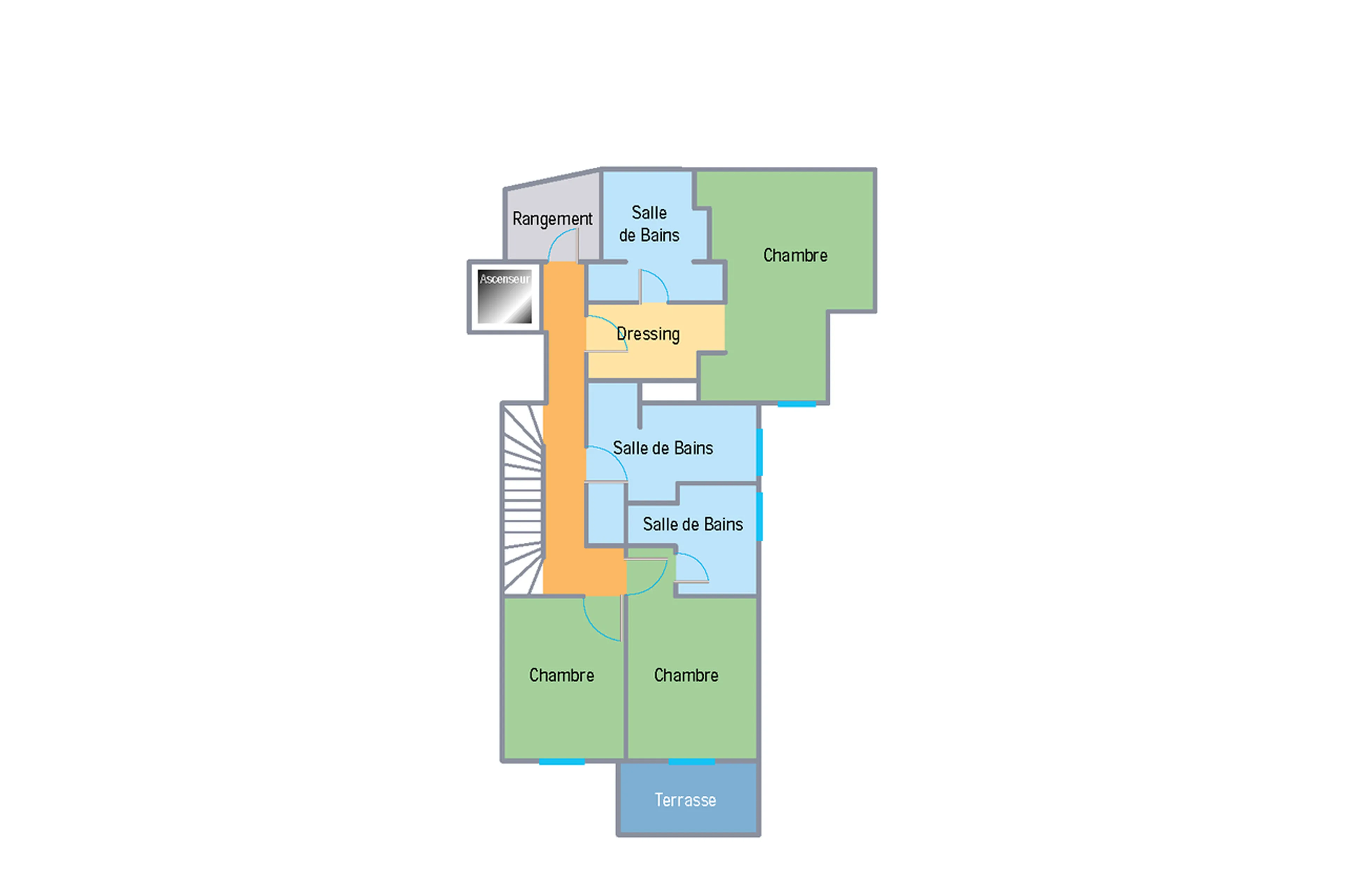 Level - 1 floor plan of Chalet Cristal B in Val d'Isere