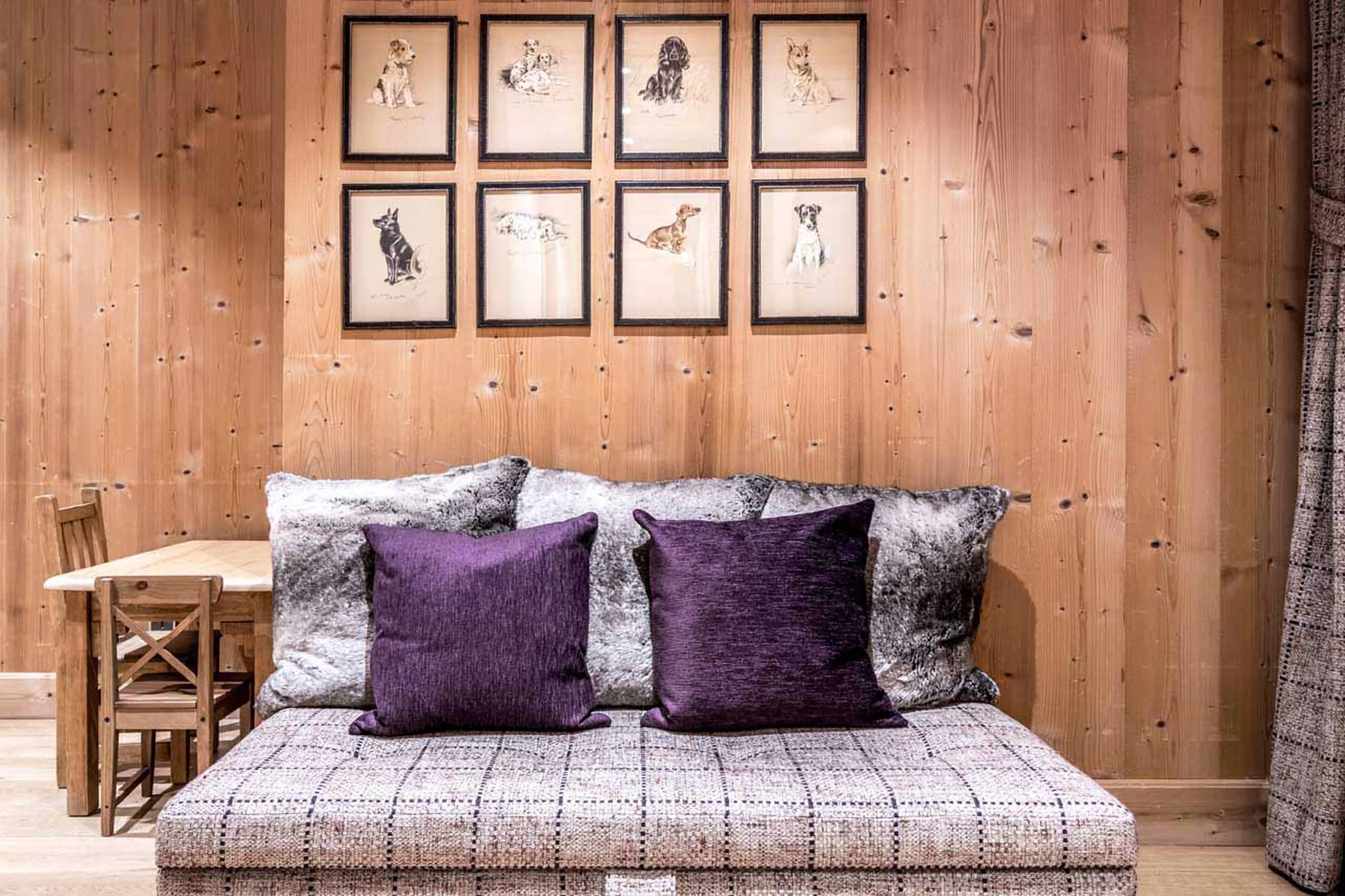 Sofa bed in children's bedroom at Chalet Cristal B in Val d'Isere