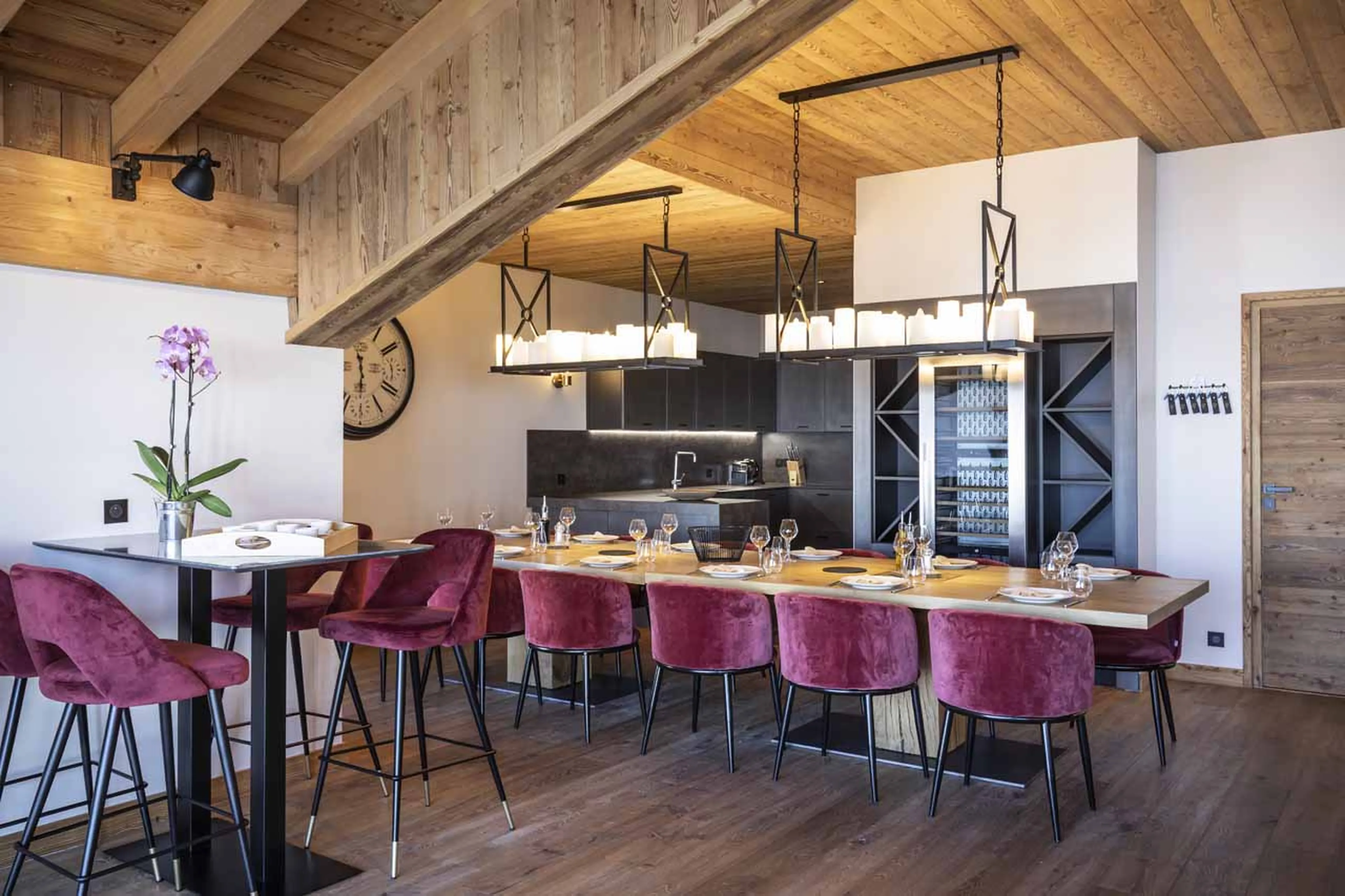 Dining area at Chalet Cullinan in Val Thorens