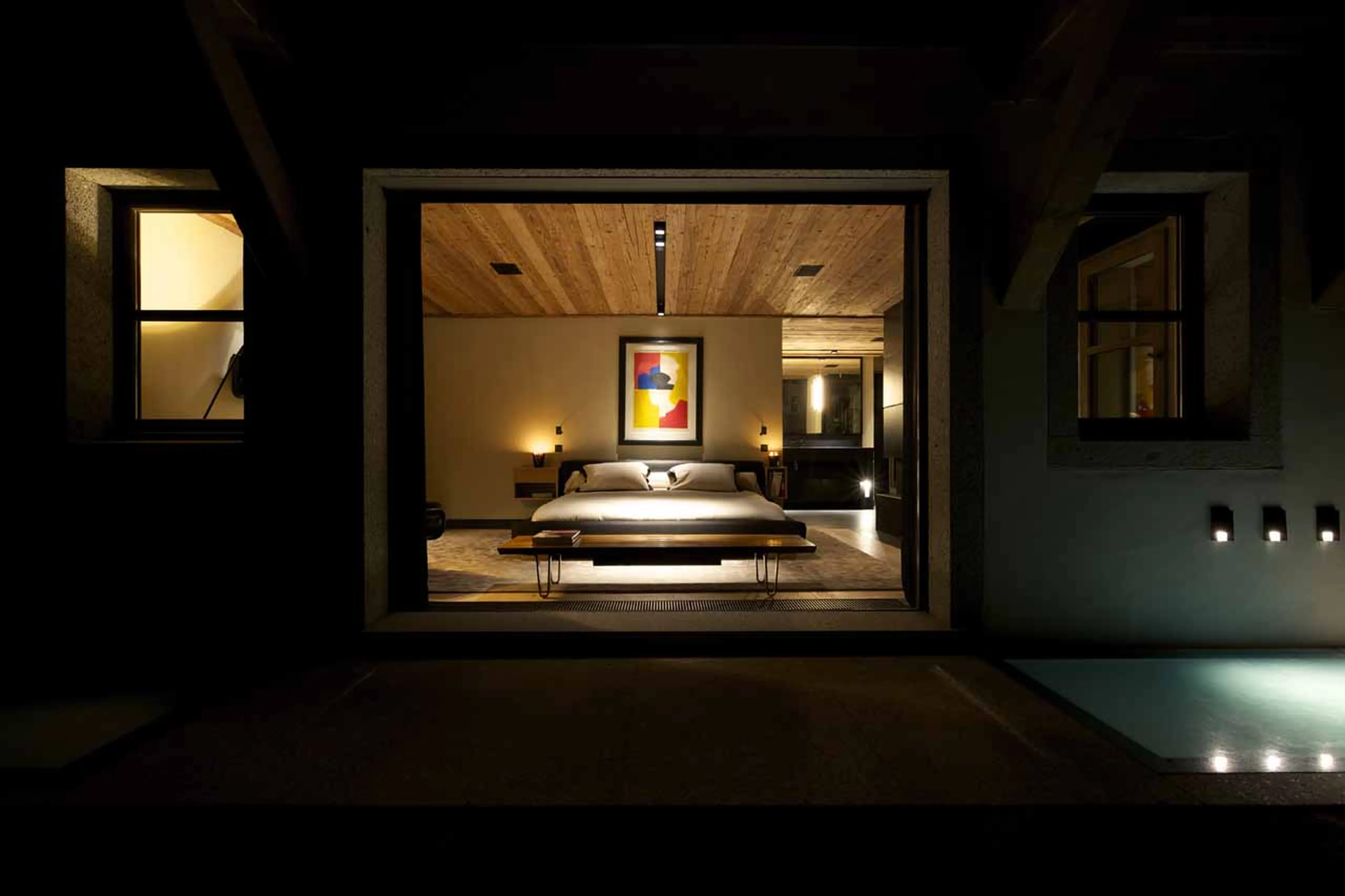 View of master suite at Chalet Cyanella in Megeve