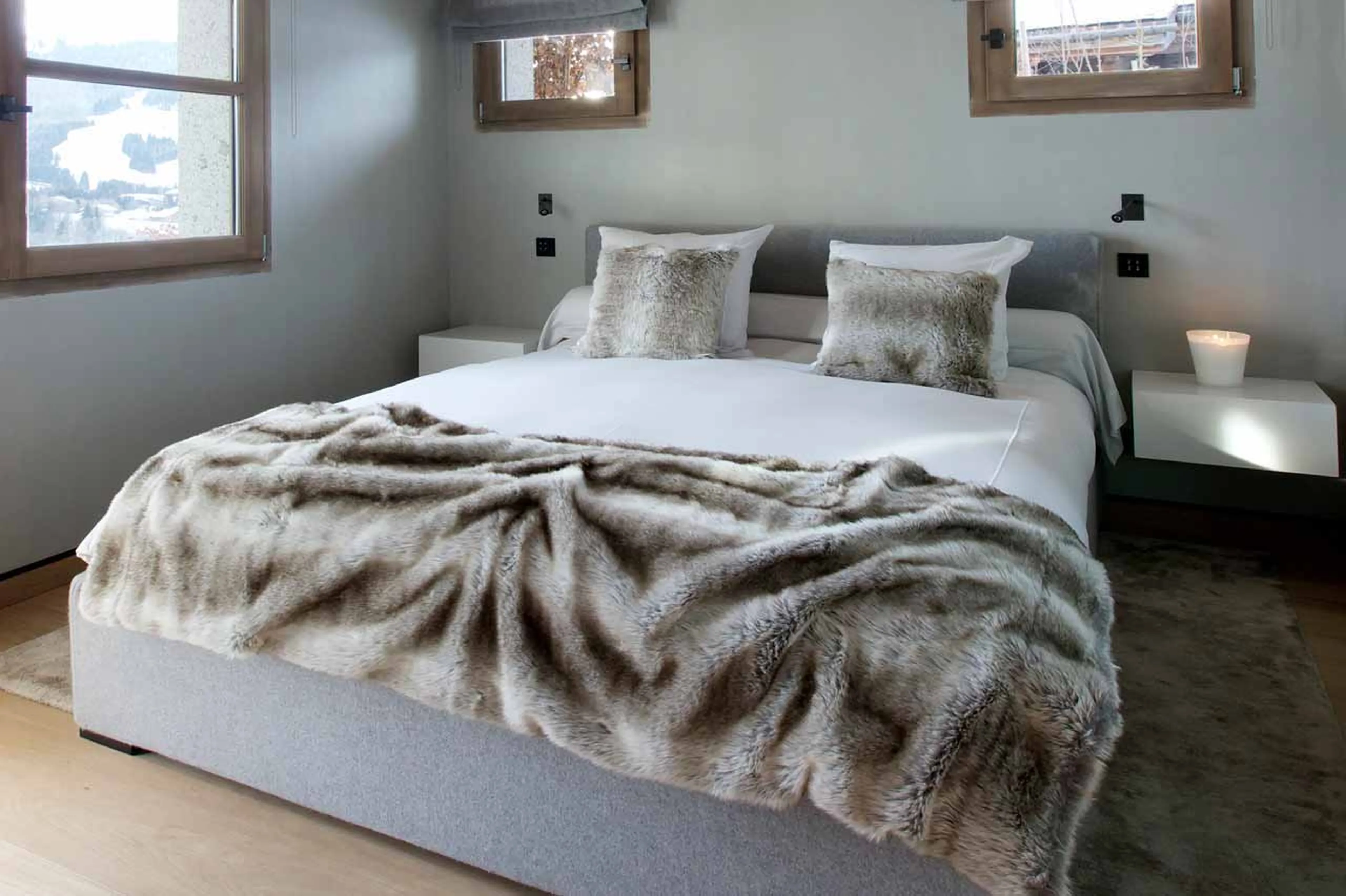 Bedroom two at Chalet Cyanella in Megeve