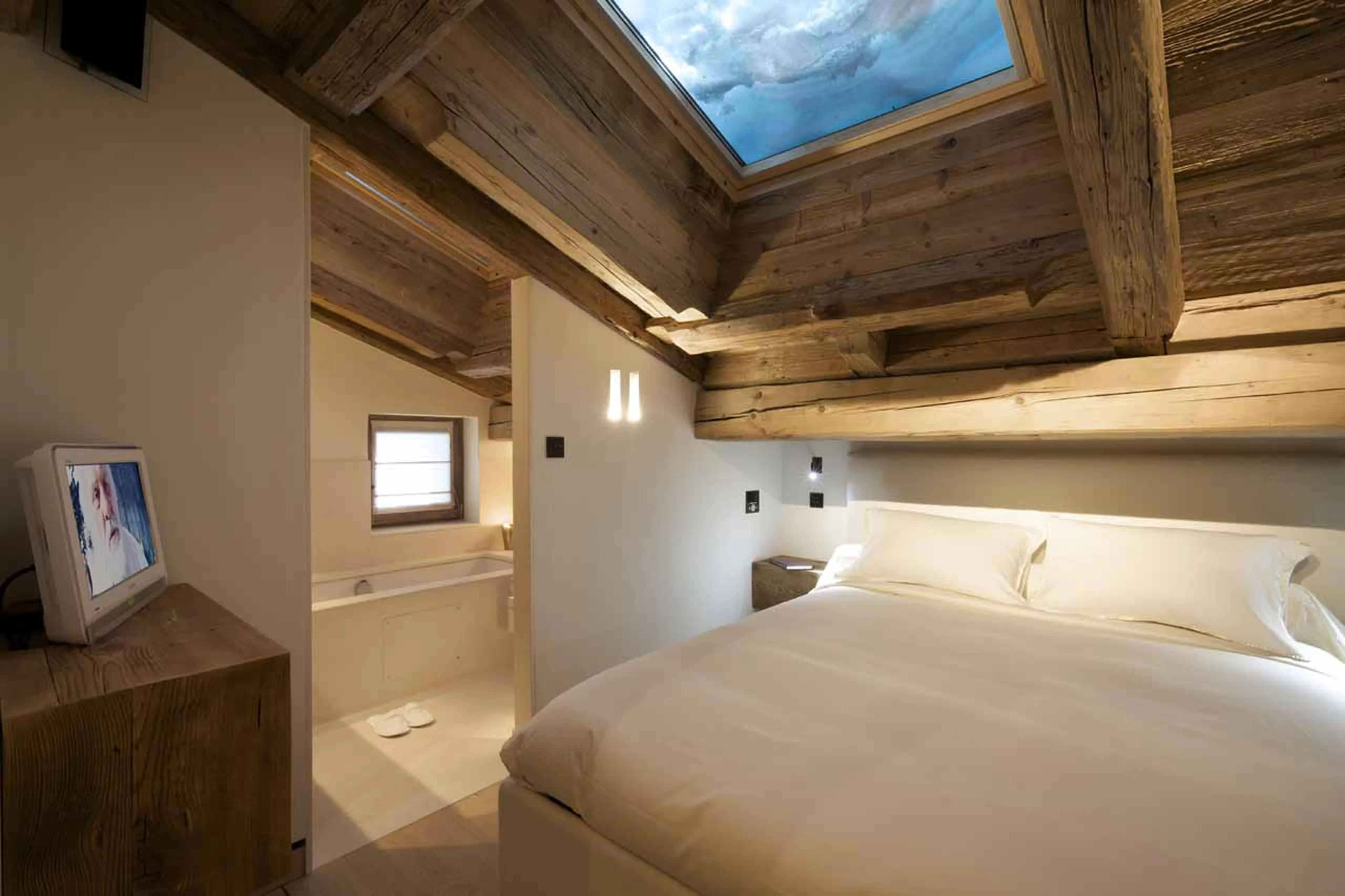 Bedroom three at Chalet Cyanella in Megeve