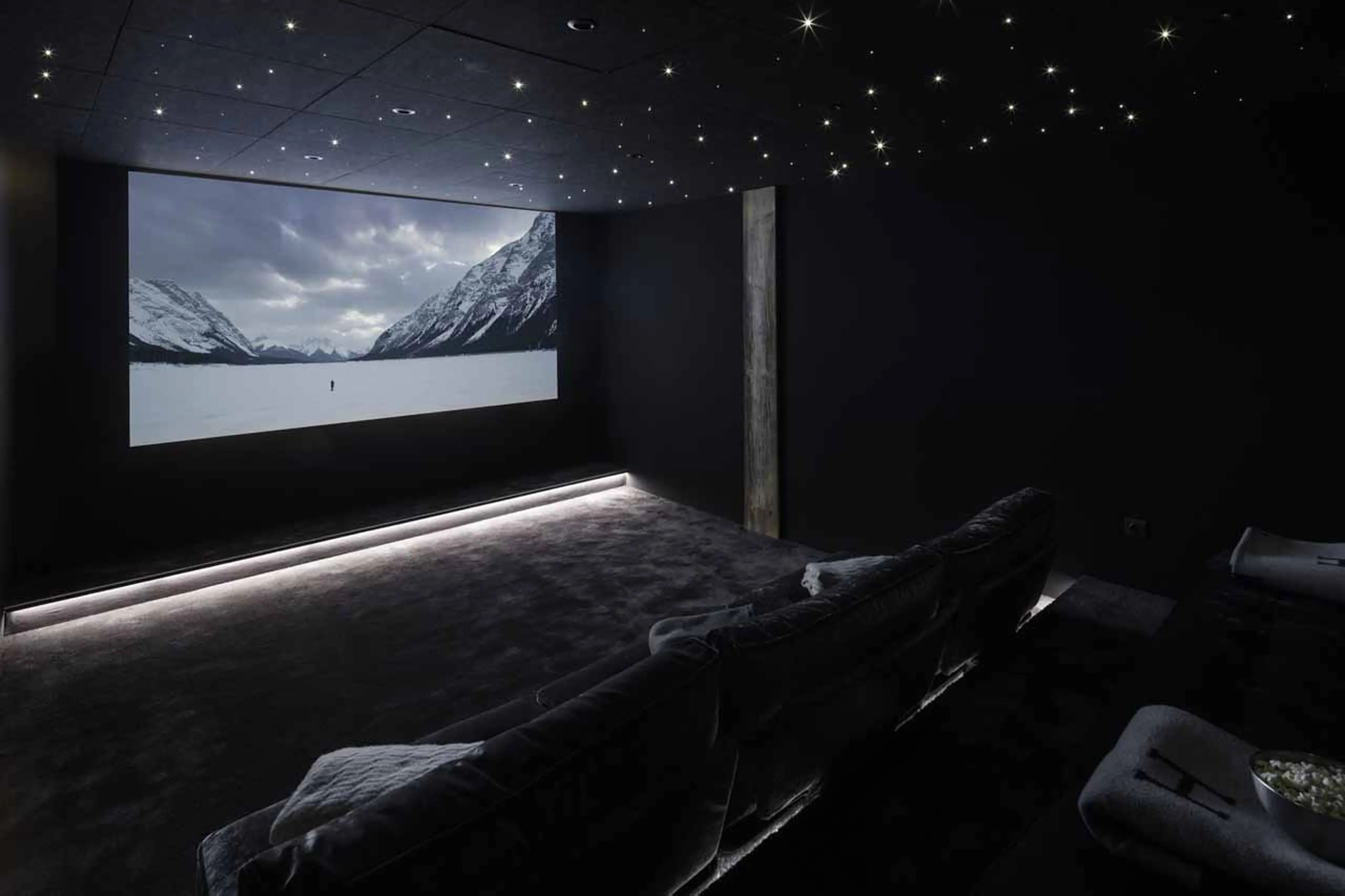 Cinema room at Chalet Cyanella in Megeve