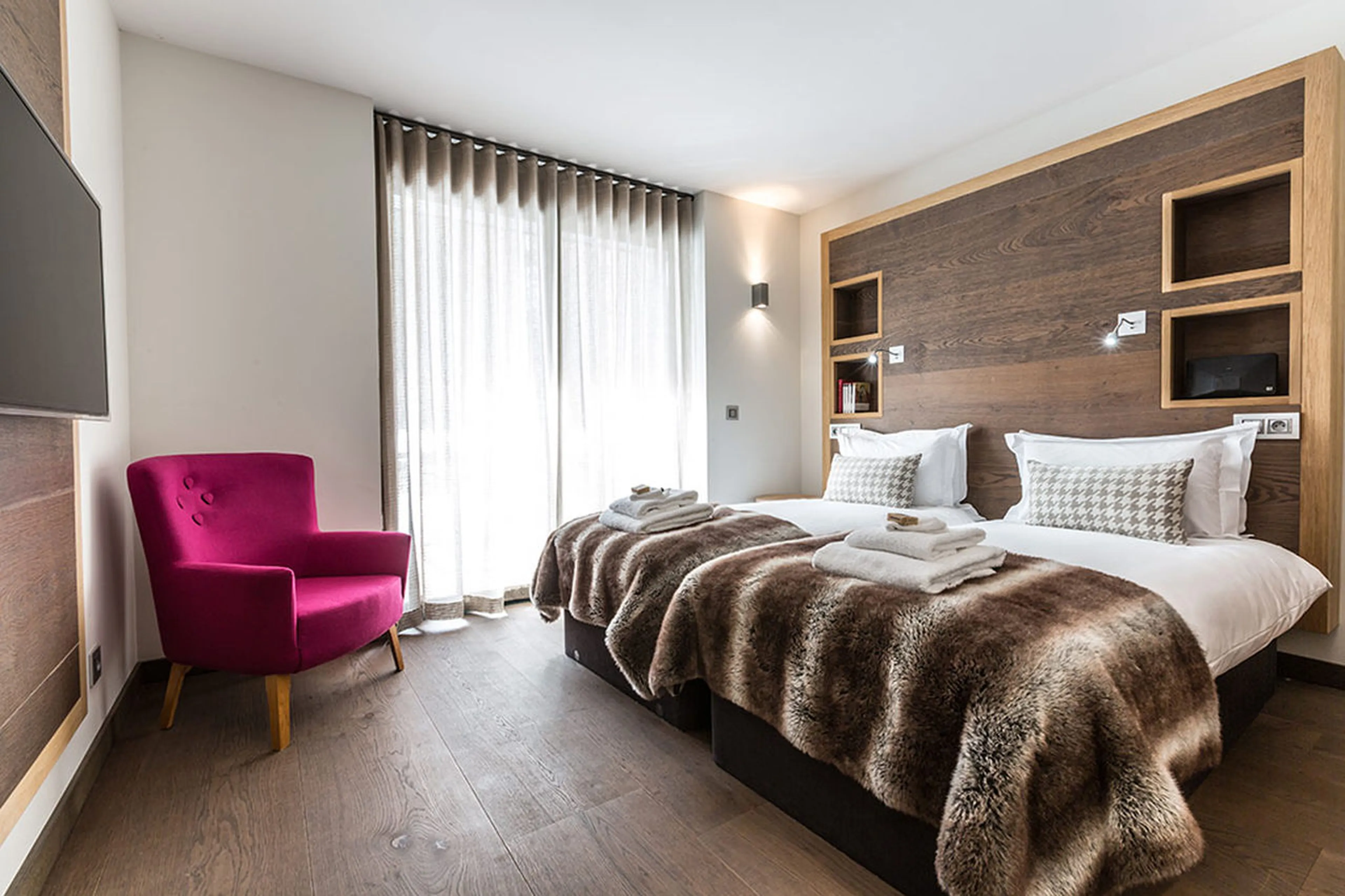 Bedroom five at Chalet Dalmore in Chamonix