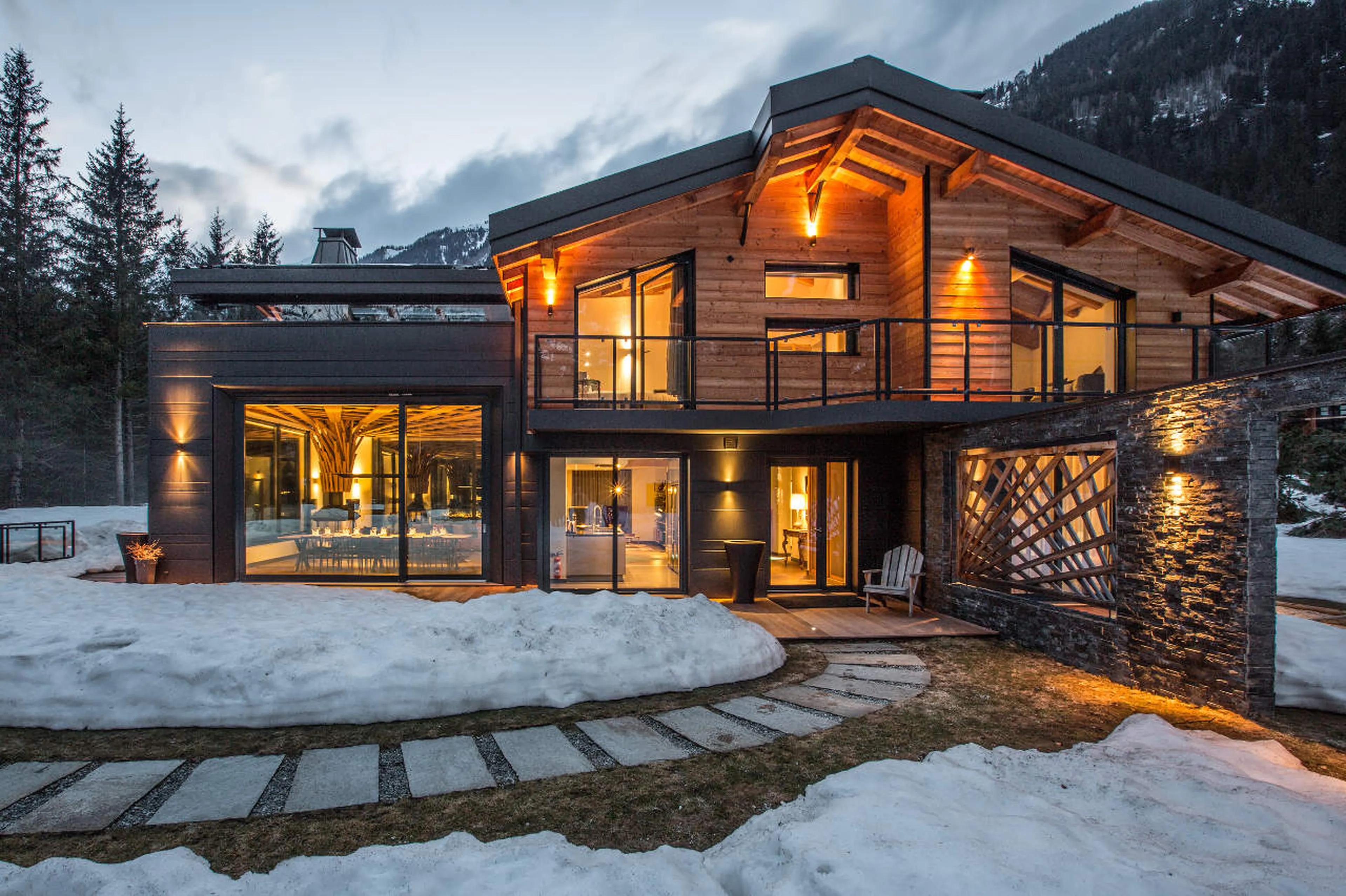 Entrance of Chalet Dalmore in Chamonix