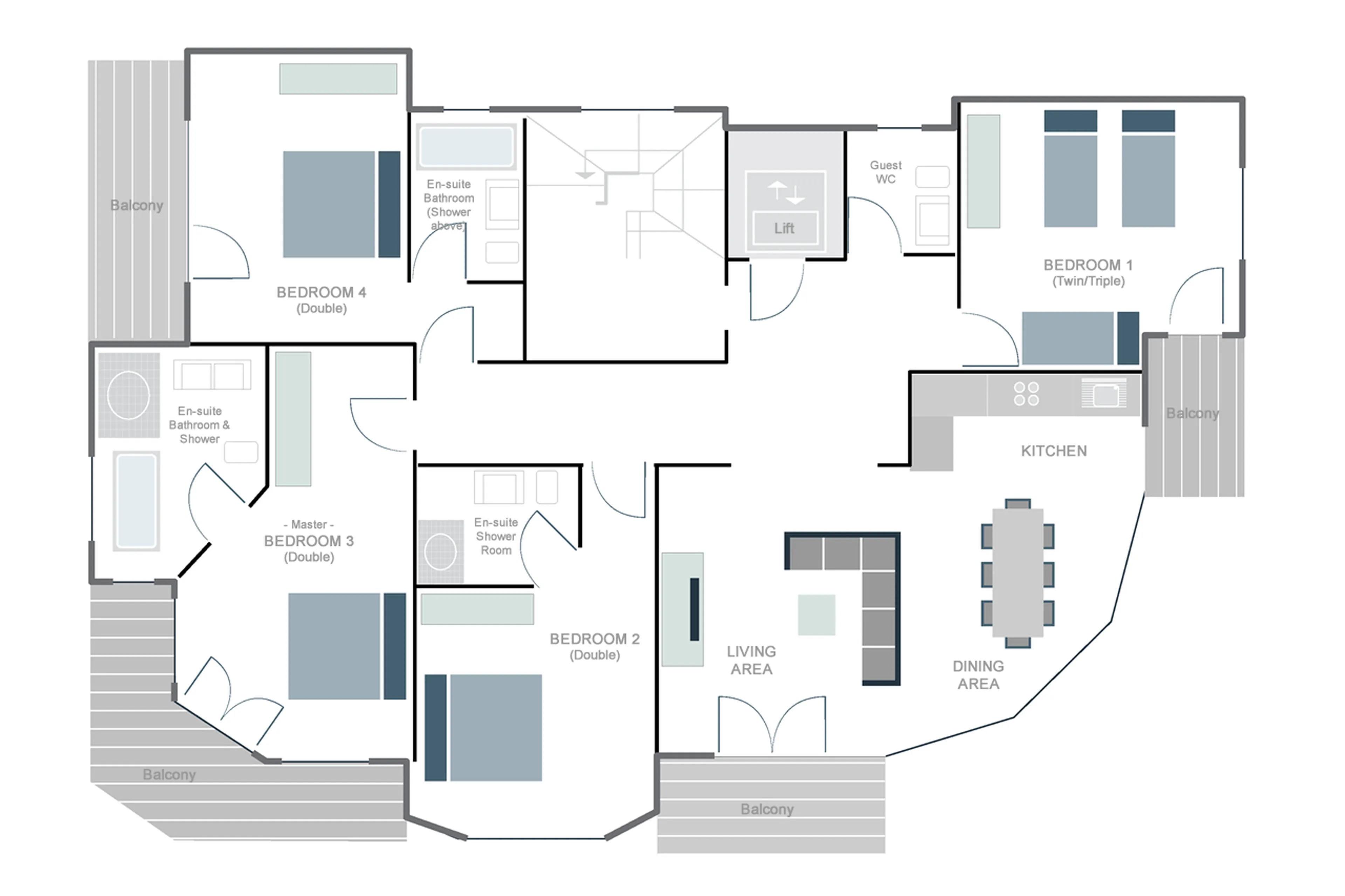 Floor plan for Apartment D'Amore in Zermatt