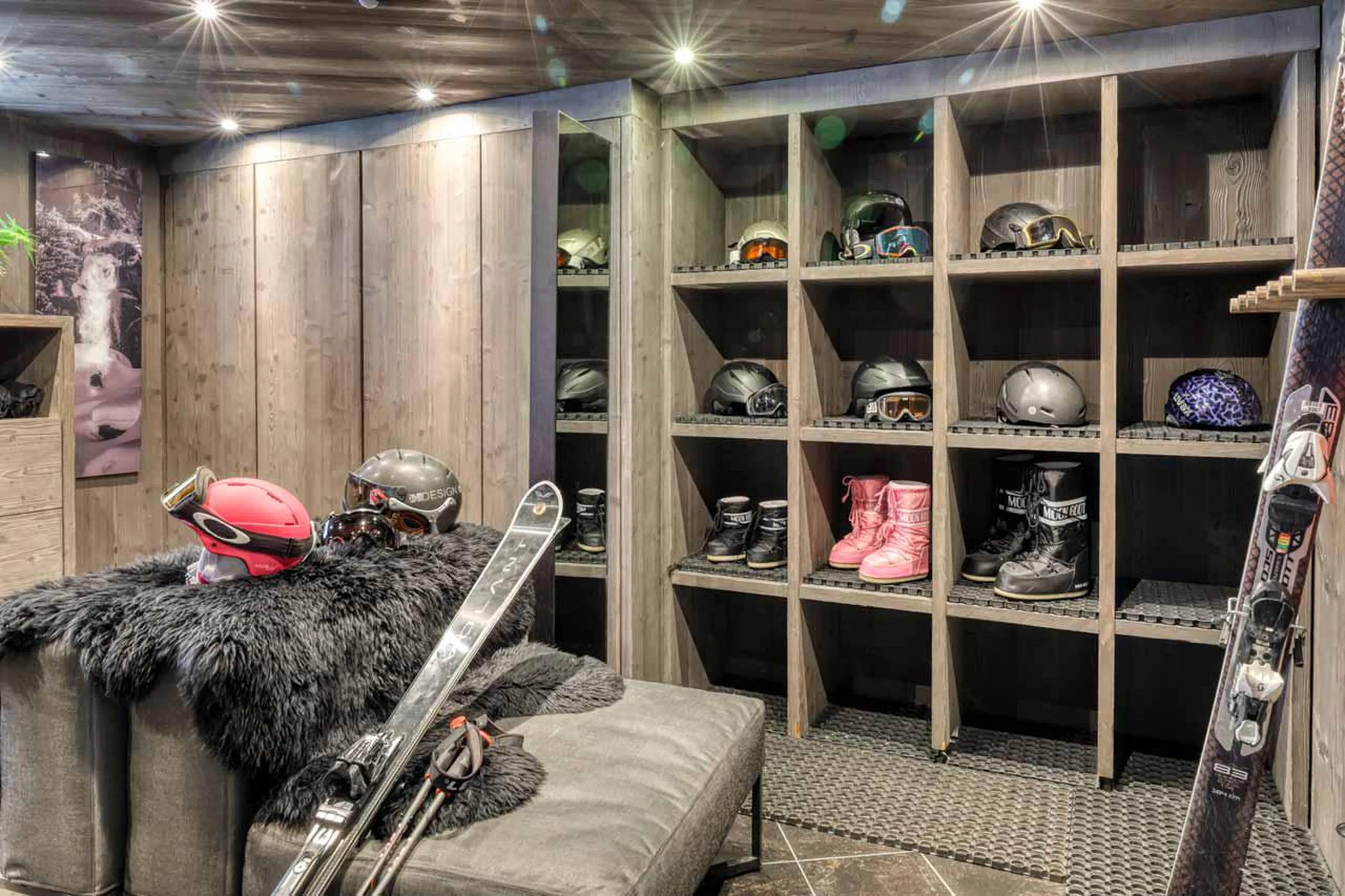 Ski room at Chalet Dana in Megeve