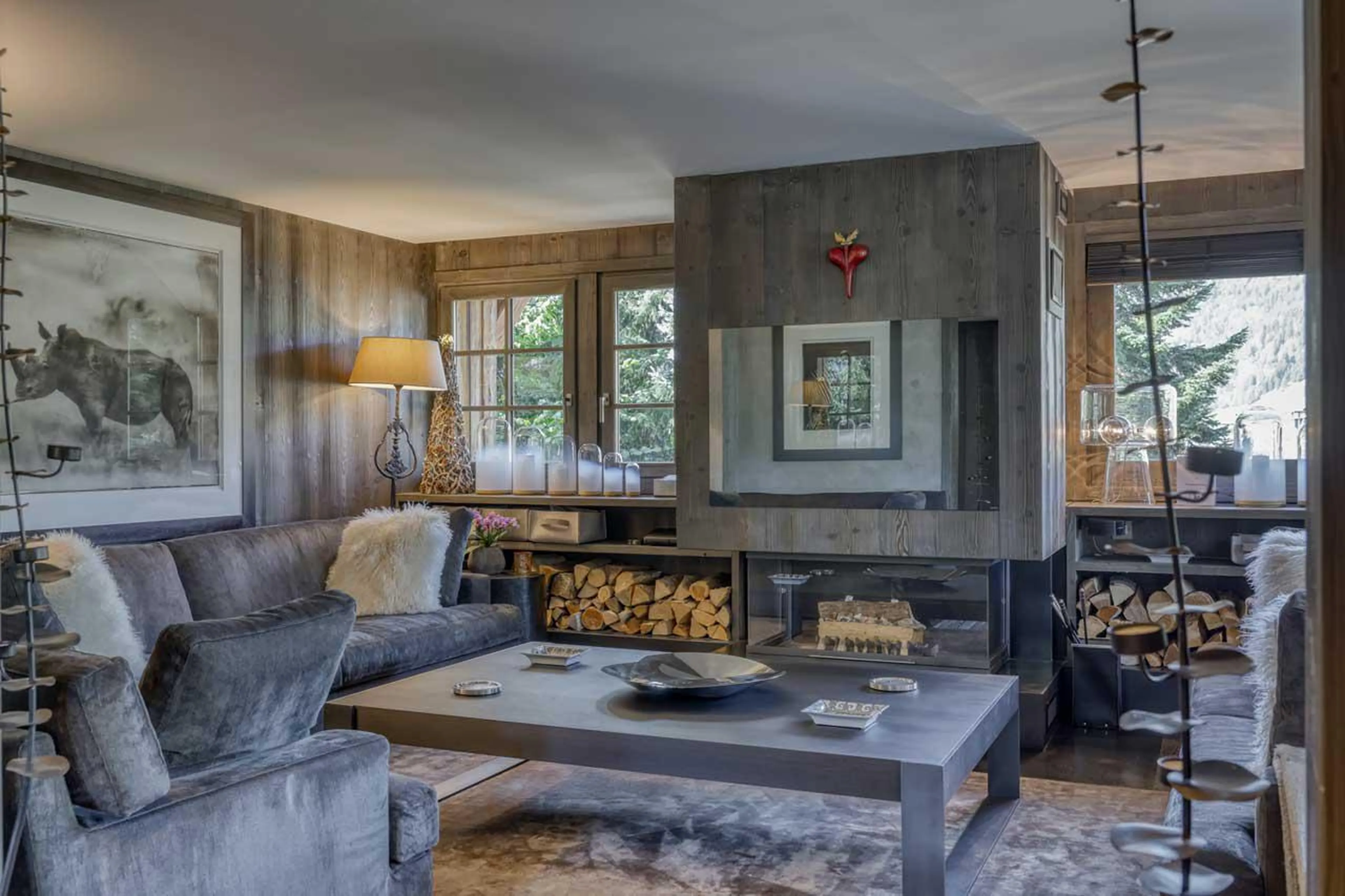 Living room at Chalet Dana in Megeve