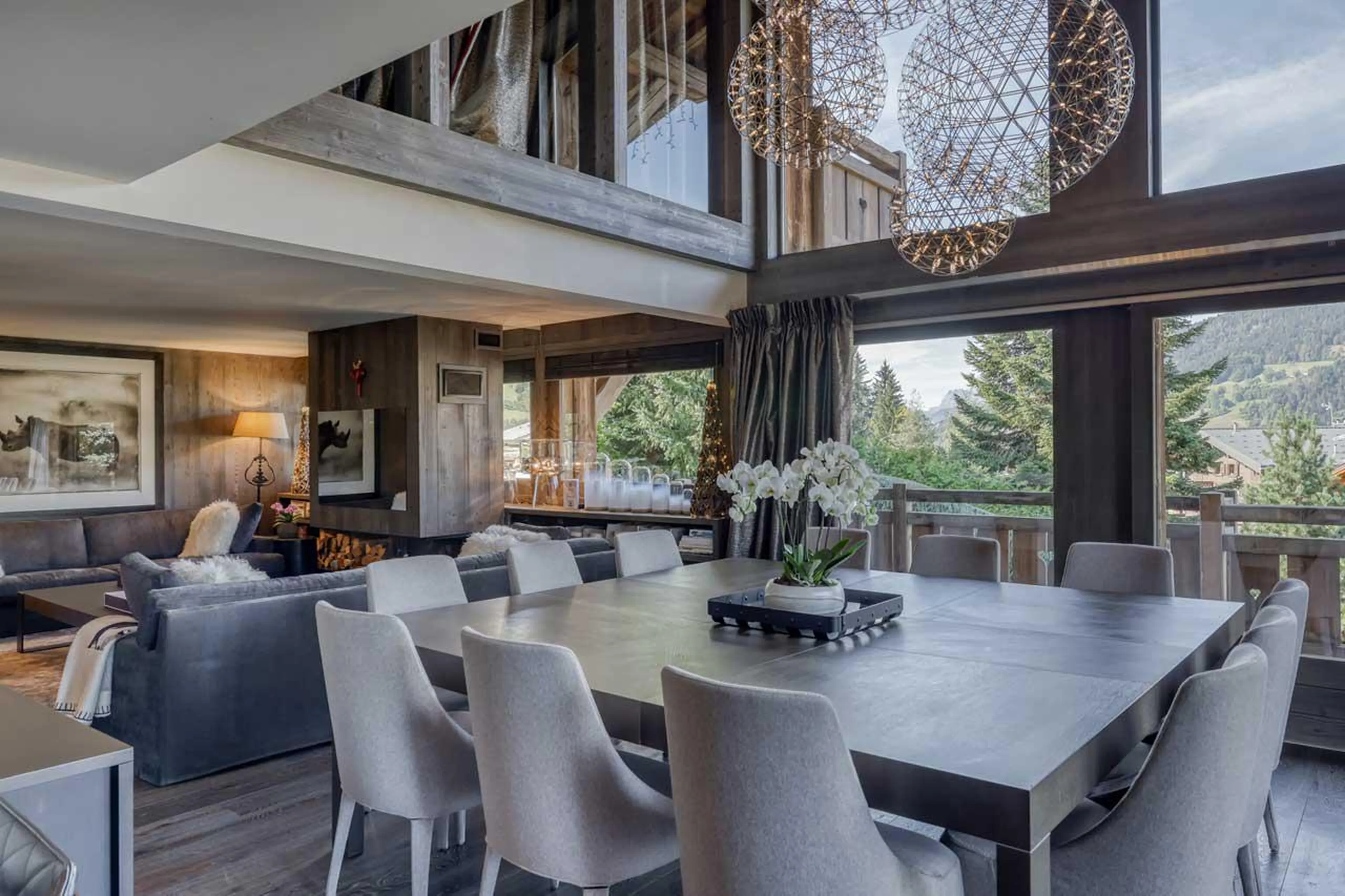 Dining area at Chalet Dana in Megeve