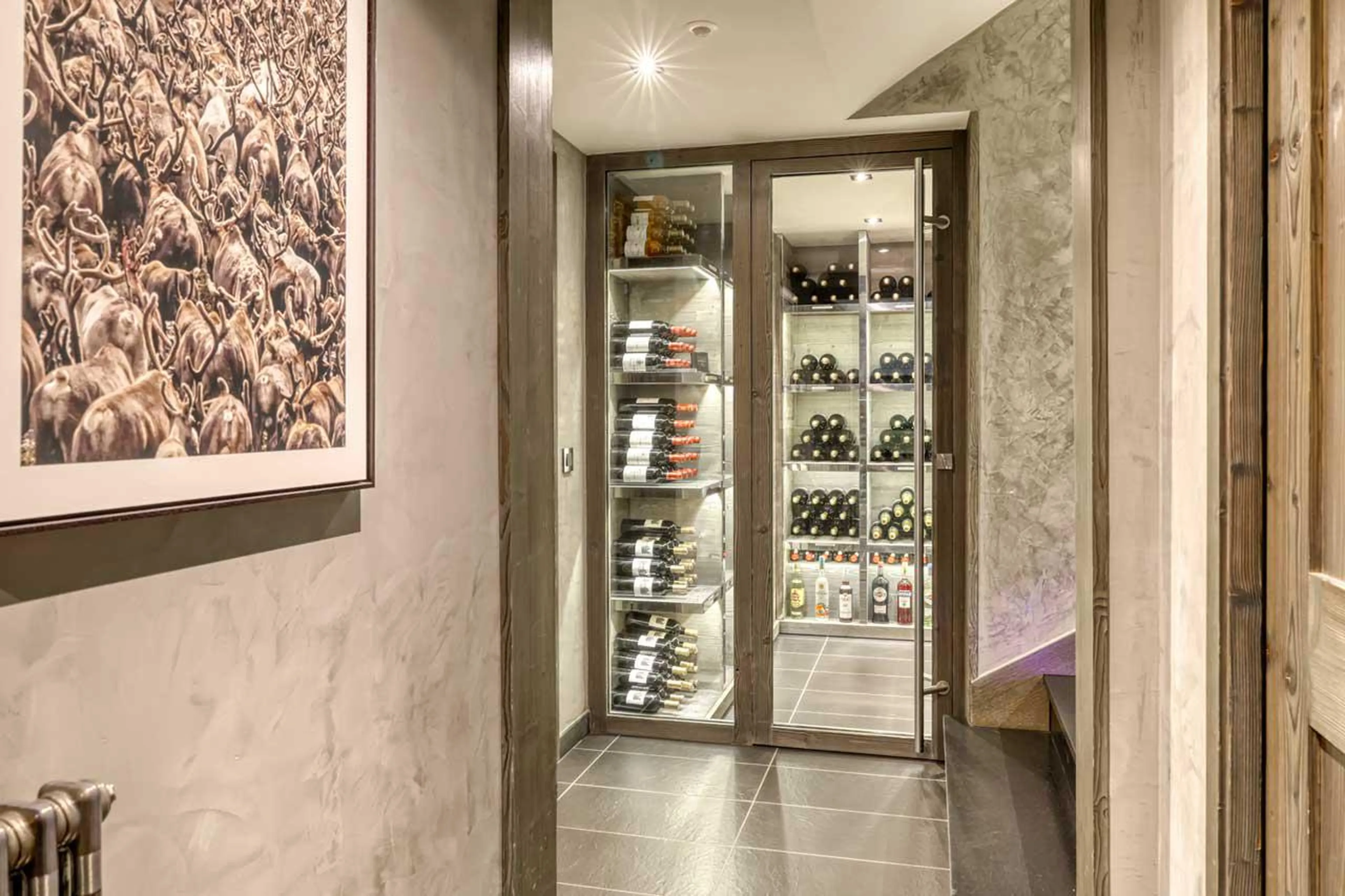 Wine cellar at Chalet Dana in Megeve